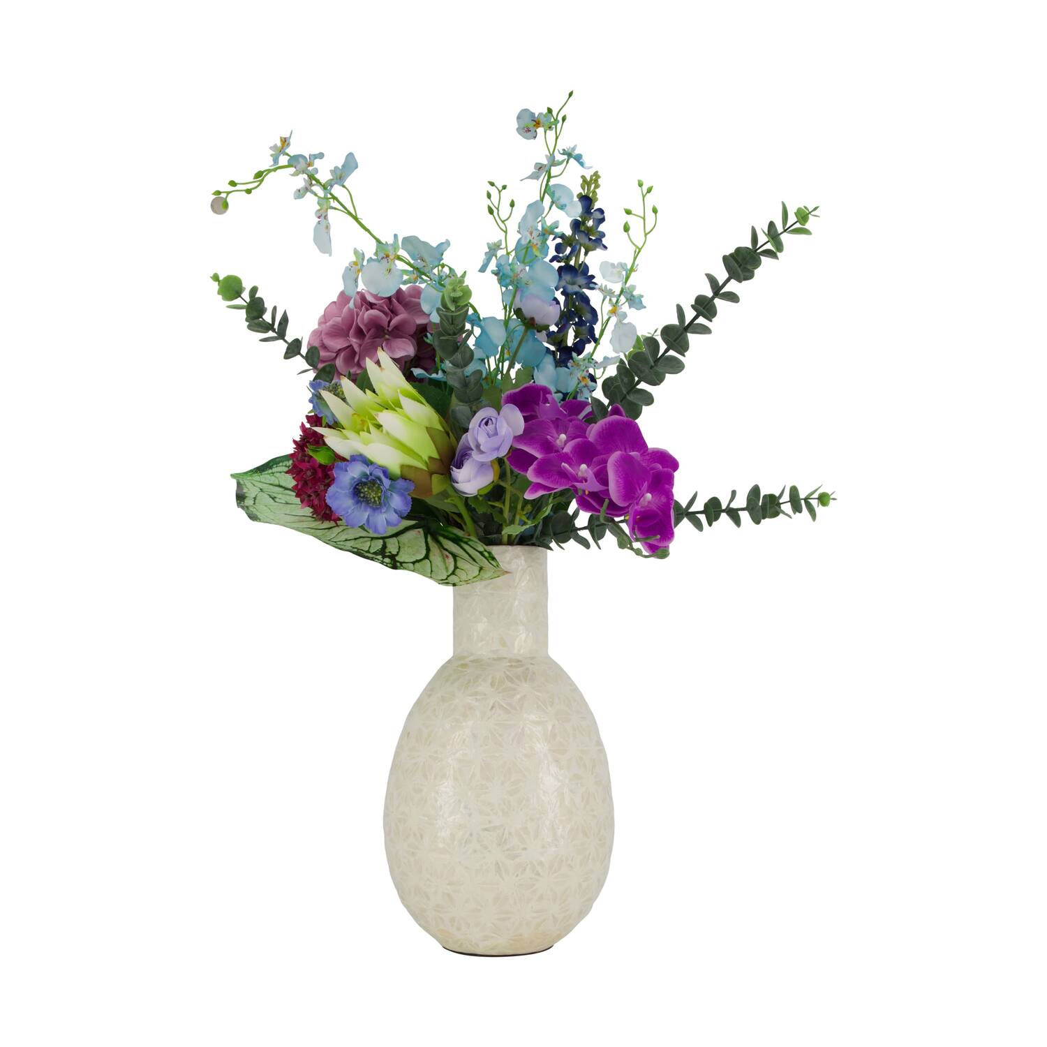 Flower box bouquet 12 stems eucalyptus euphoria artificial 78.9x19x10cm - Multi