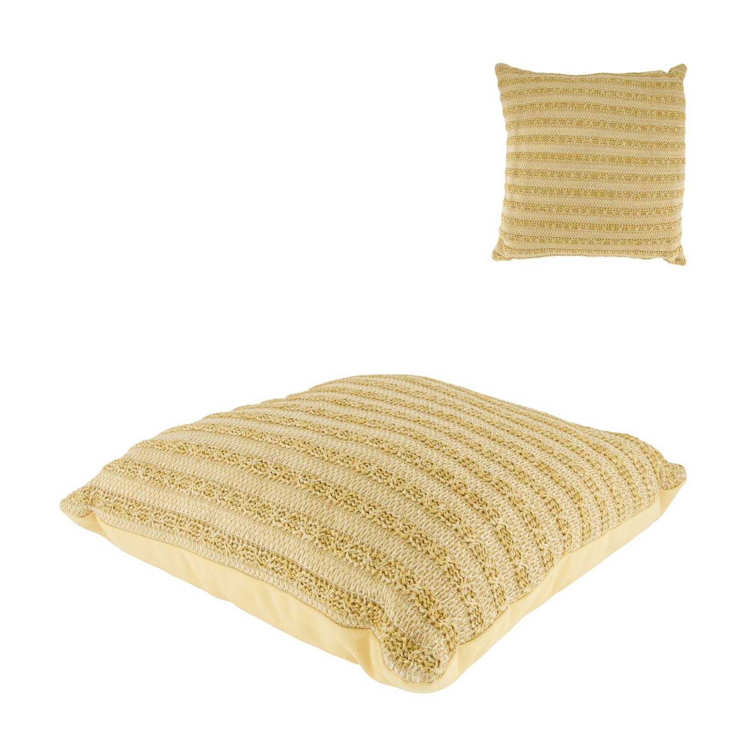 Cushion outdoor pp raffia 45x45x10cm