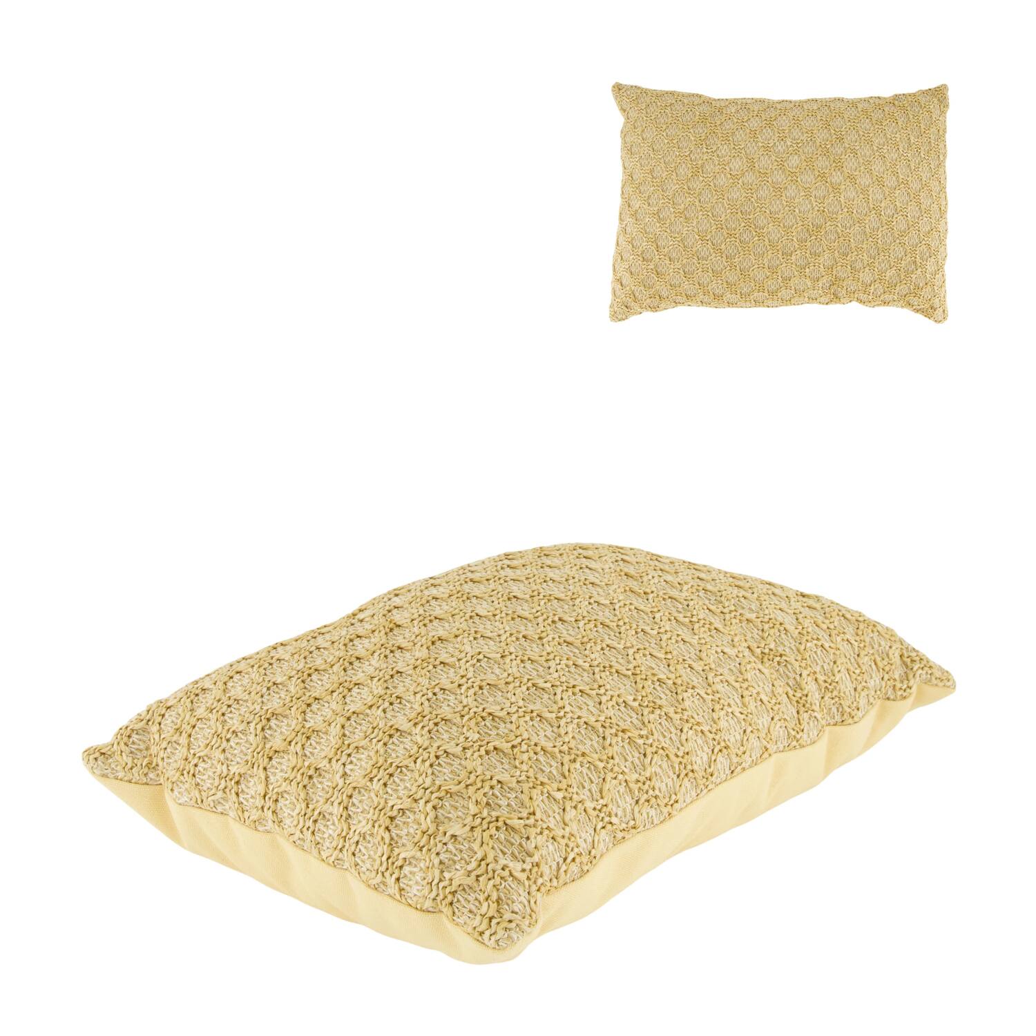 Cushion outdoor pp raffia 30x45x10cm