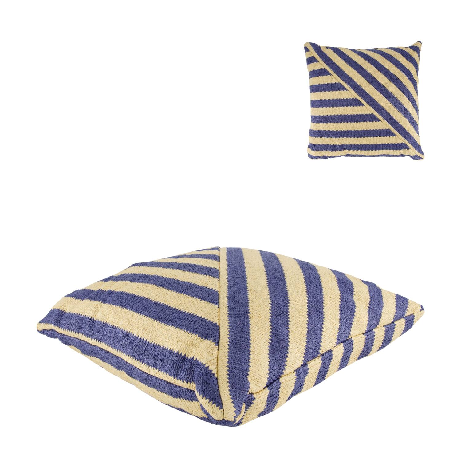 Cushion outdoor pp raffia 45x45x15cm