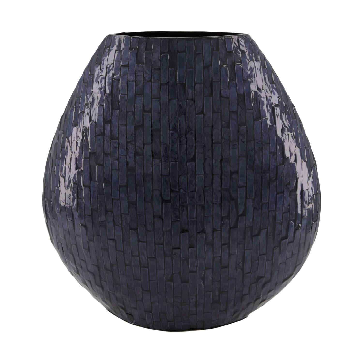 Vase capiz 32x14x33cm - Blue