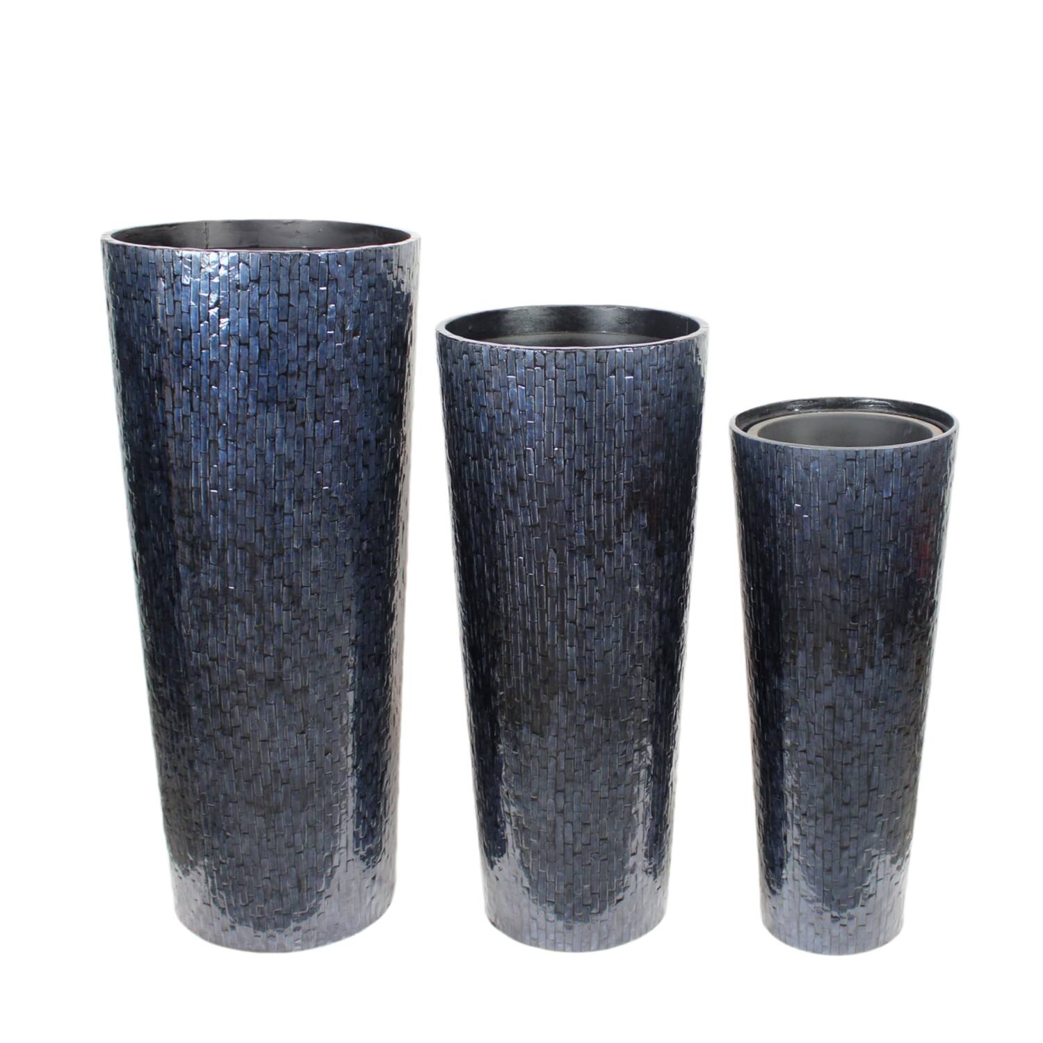 Vase capiz / mdf 38x38x91.5cm S/3