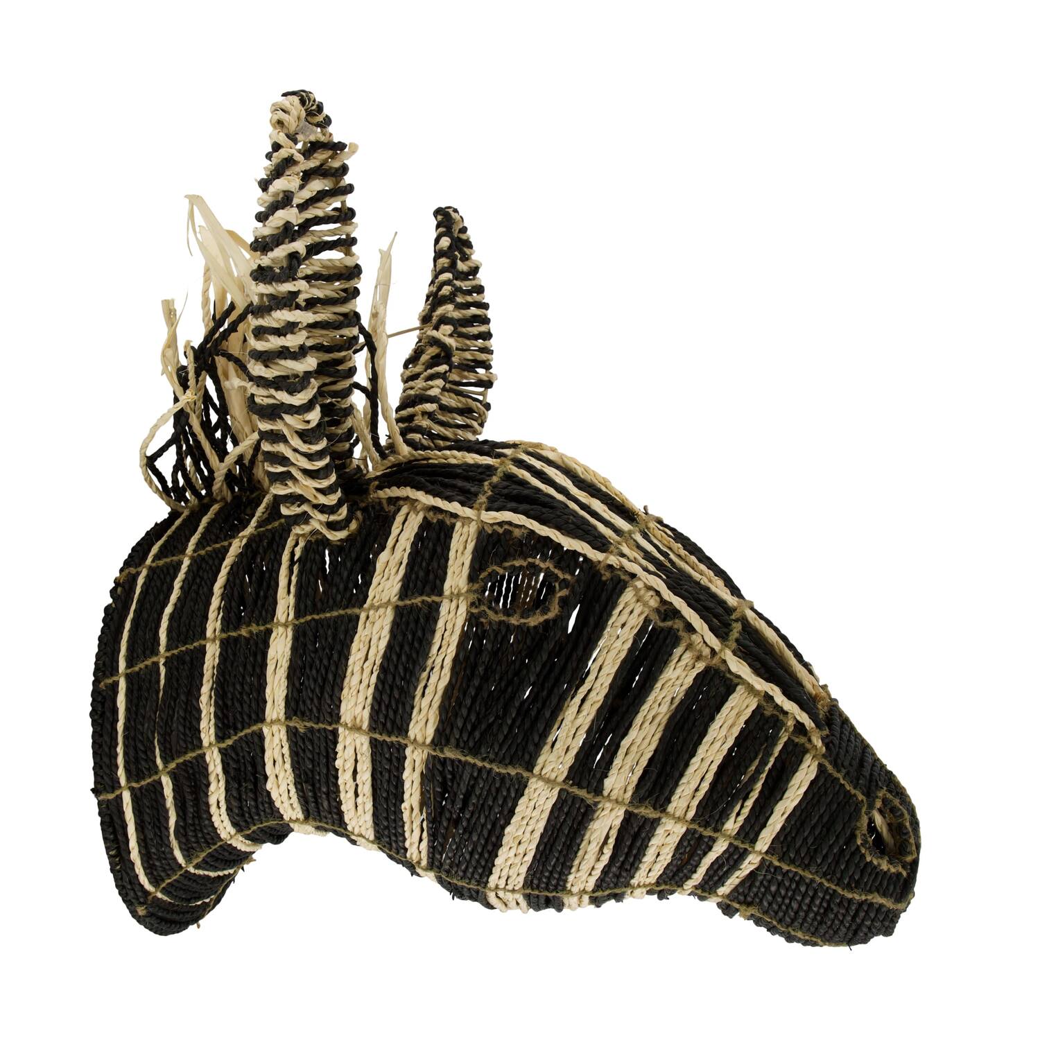 Wall art zebra seagrass 37x46x50cm