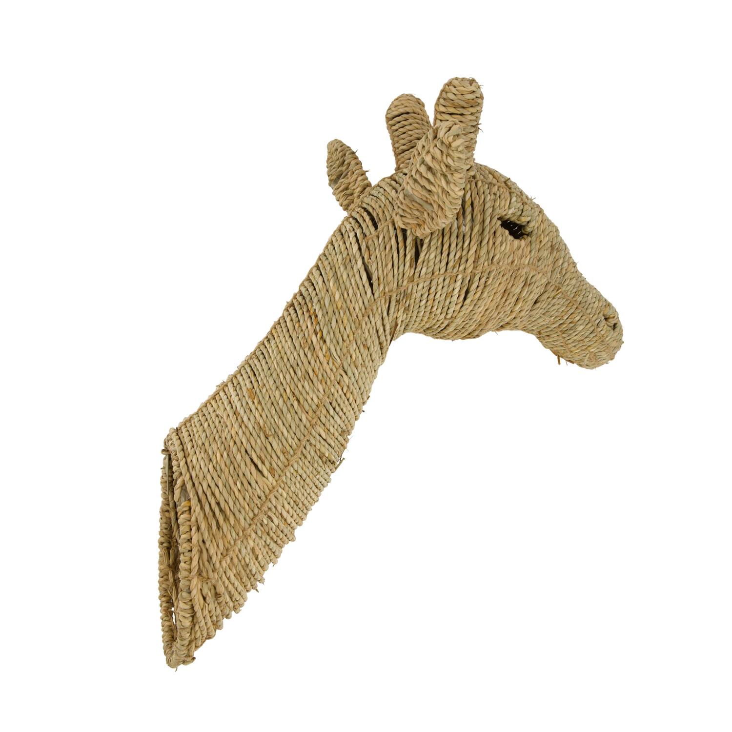Wall art giraffe seagrass 28x40x48cm