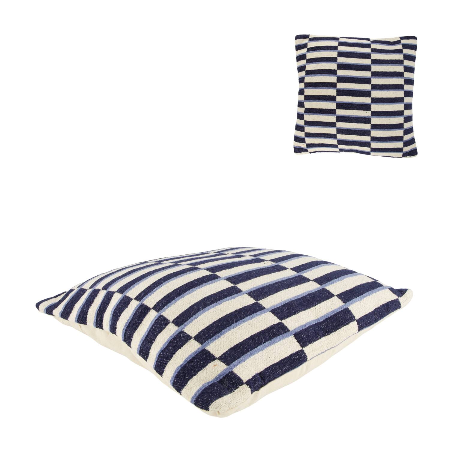 Cushion block pattern chenille cotton 45x45x9cm