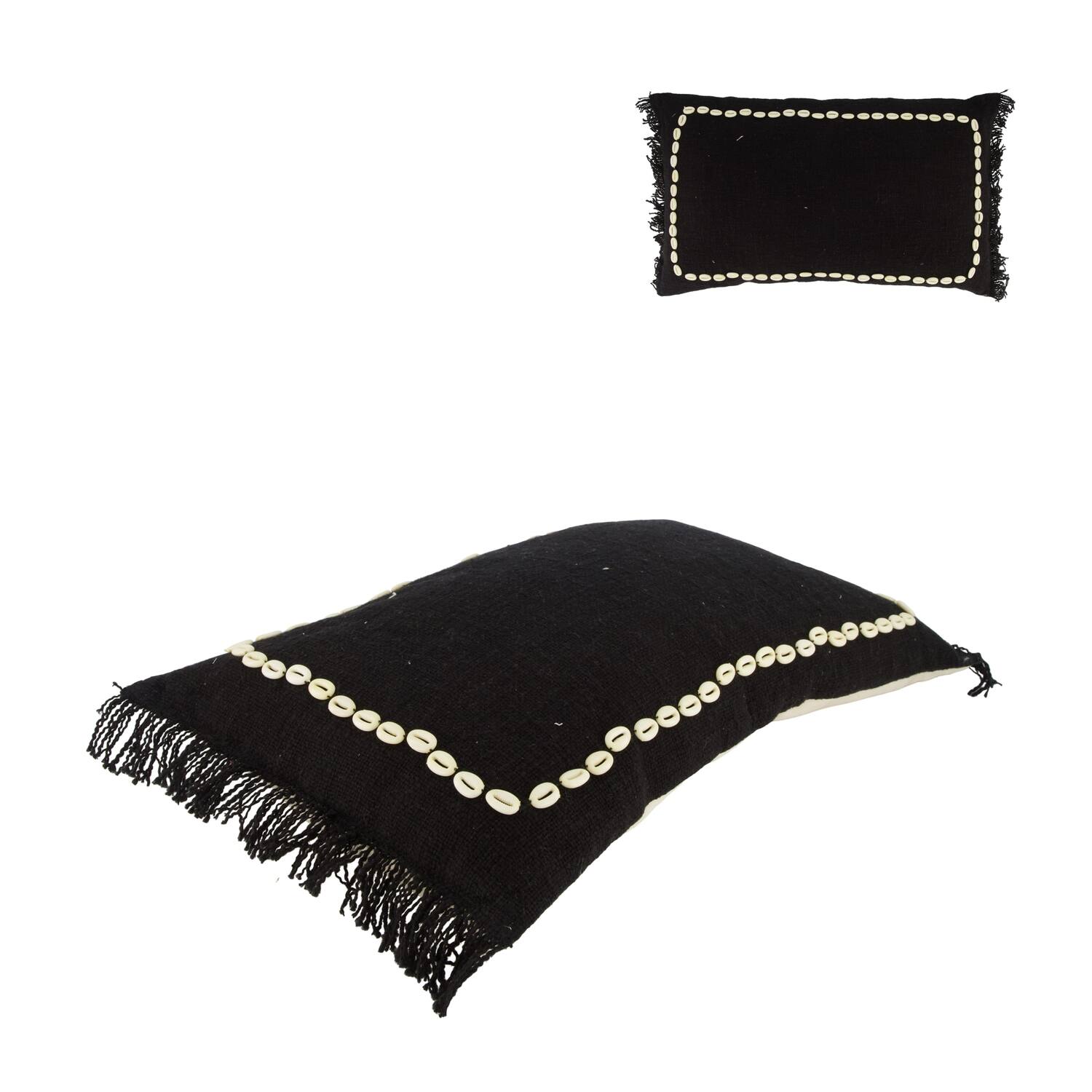 Cushion with shell cotton 30x50x9cm
