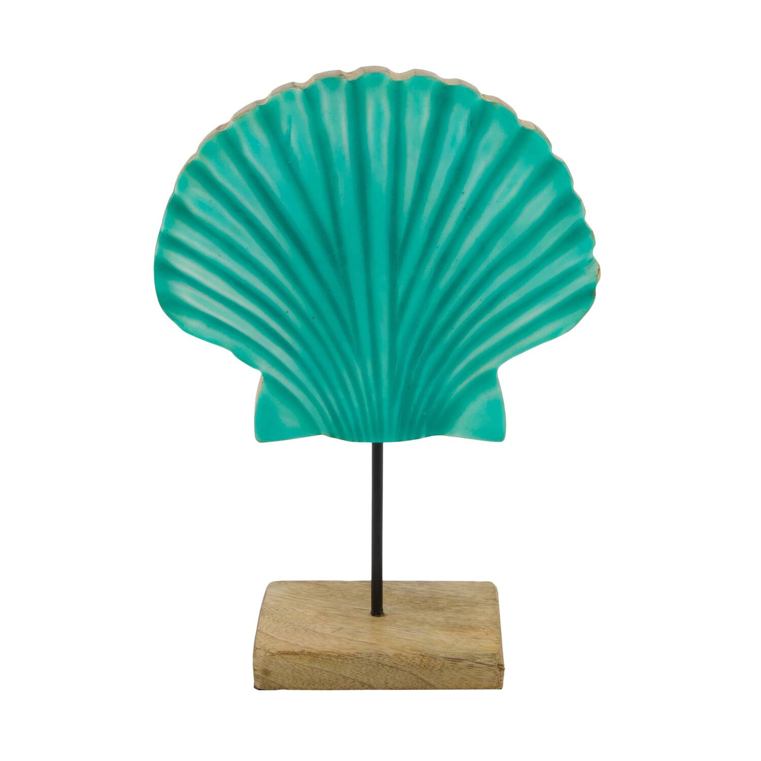 Statue shell mango wood 18x6x25cm