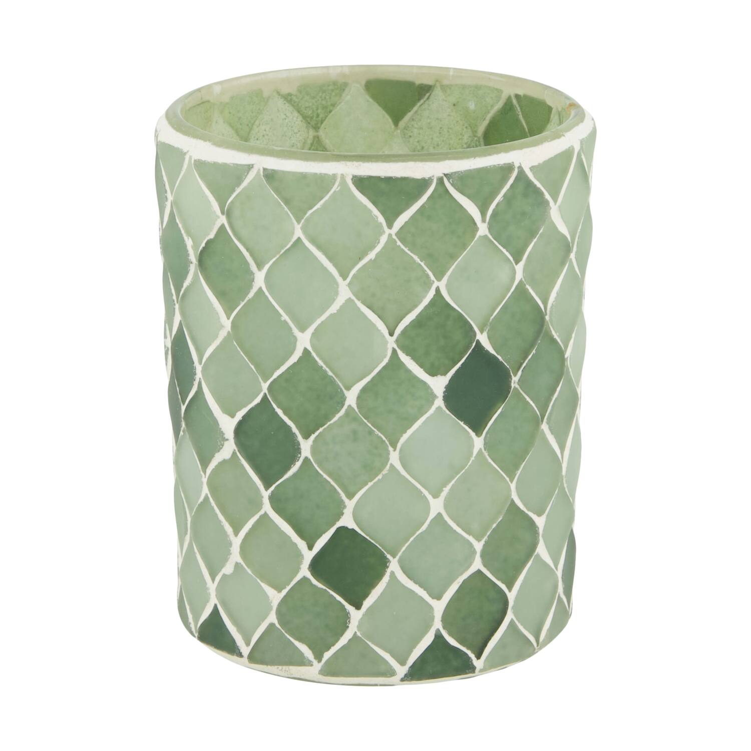 Tealight holder glass 8x8x10cm