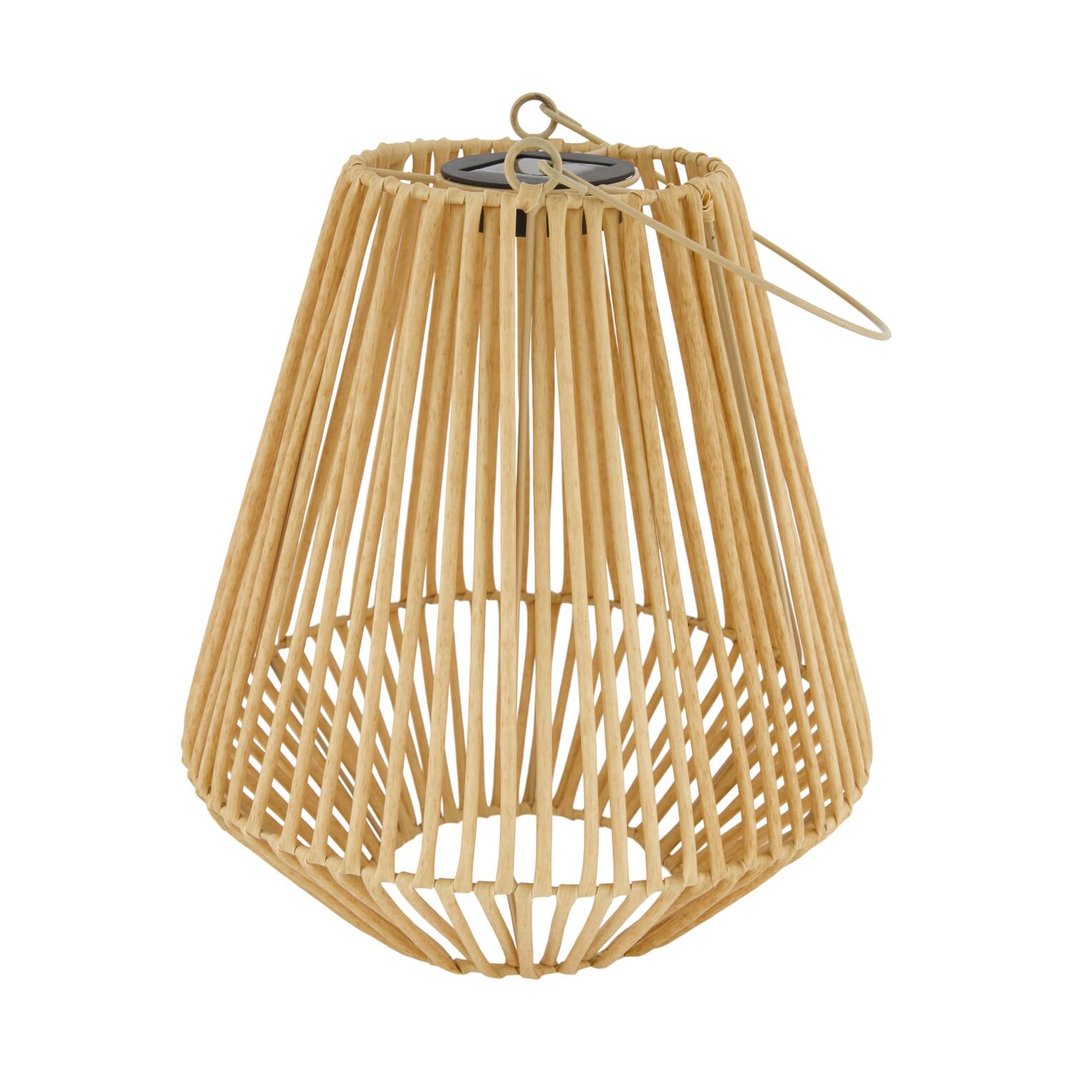Lantern solar wicker pp 26x26x30cm - Natural
