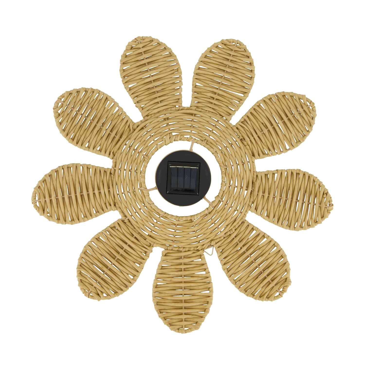 Wall light flower solar wicker pp 38x38x3cm