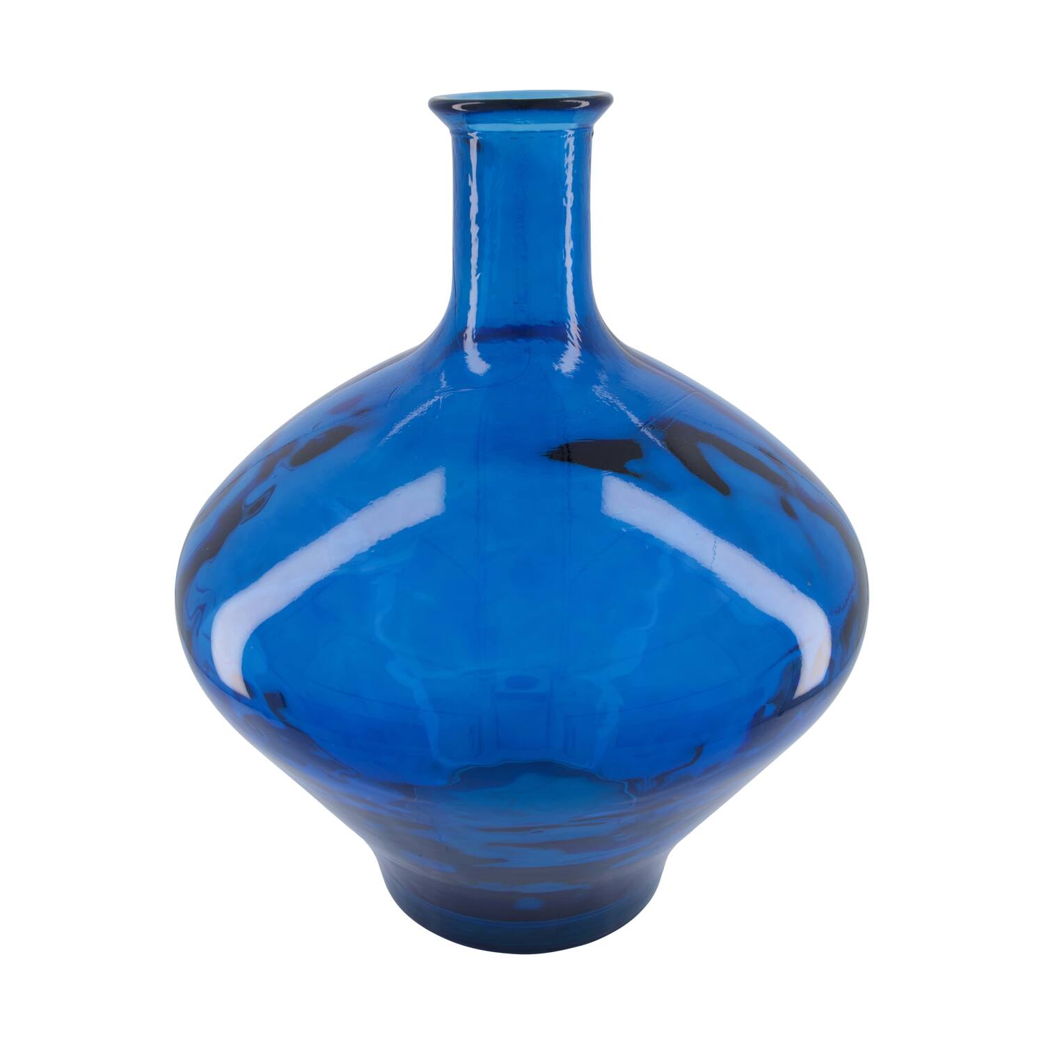 Vase recycled glass 37x37x46cm - Blue