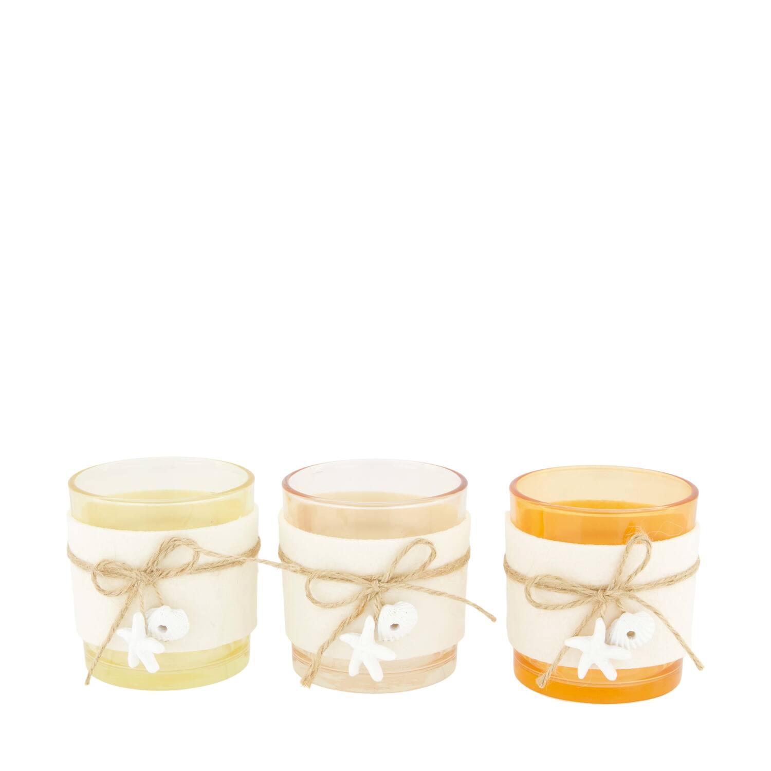 Tealight holder glass 7.5x7.5x8cm  - Multi