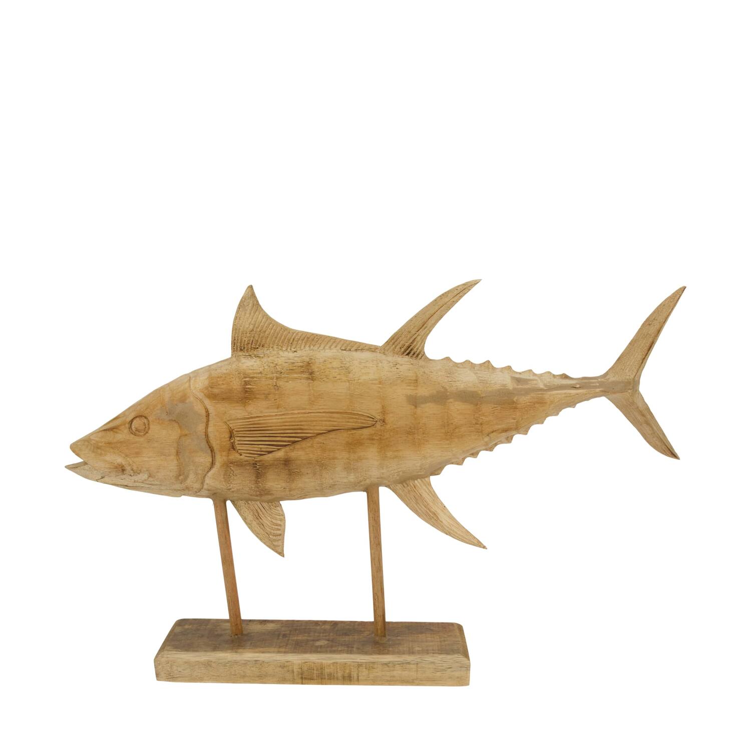 Statue fish albizia wood 78x12x48cm