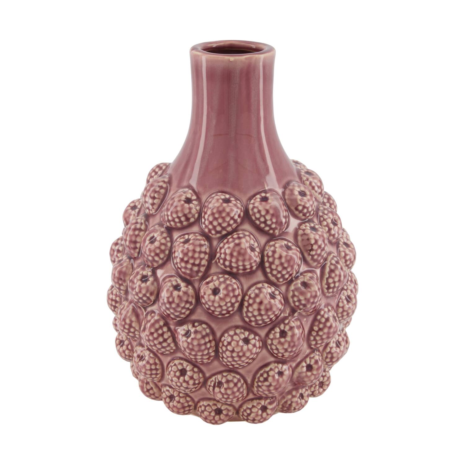 Vase raspberry ceramic 18.5x18.5x27cm - Purple