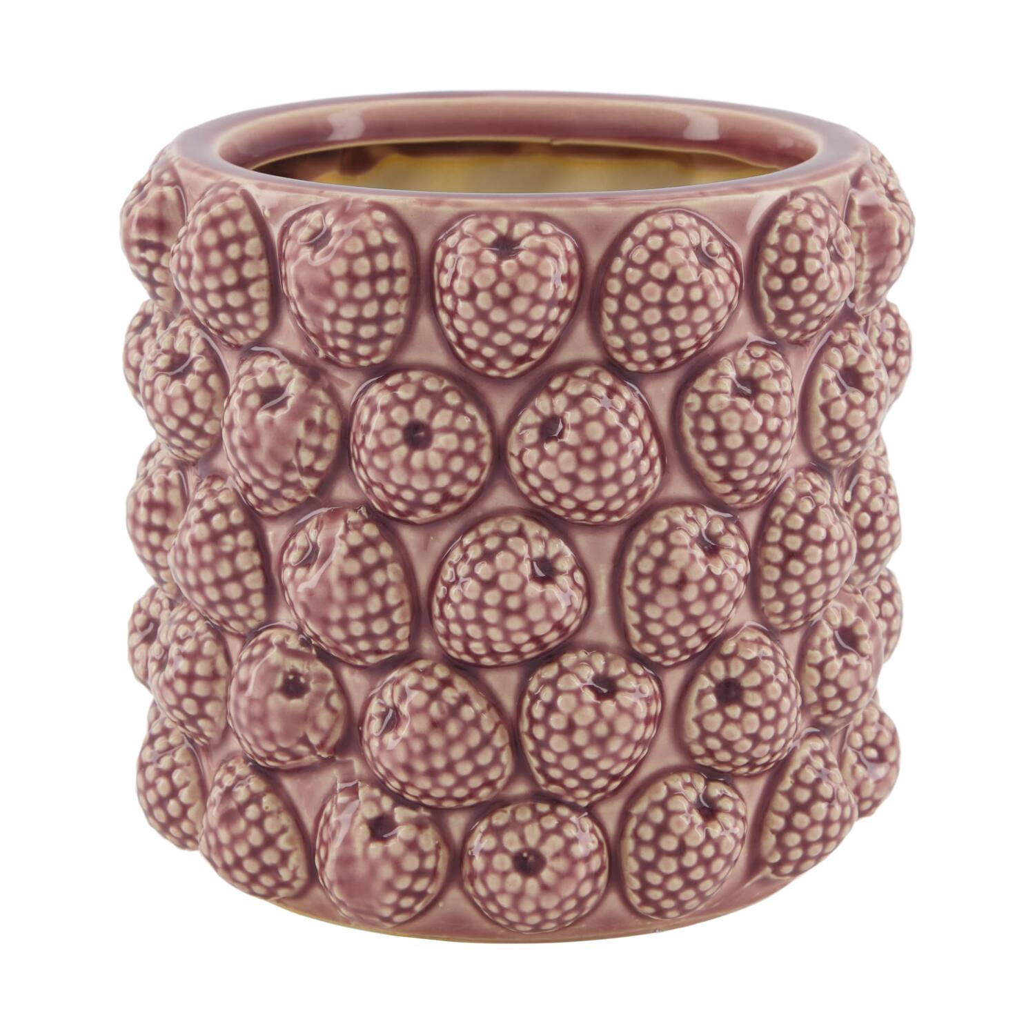 Planter raspberry ceramic 16x16x15cm - Purple