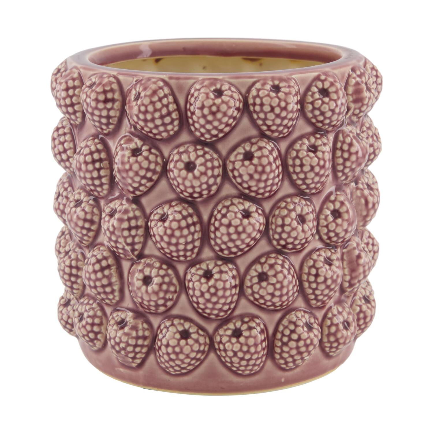 Planter raspberry ceramic 18x18x17cm - Purple