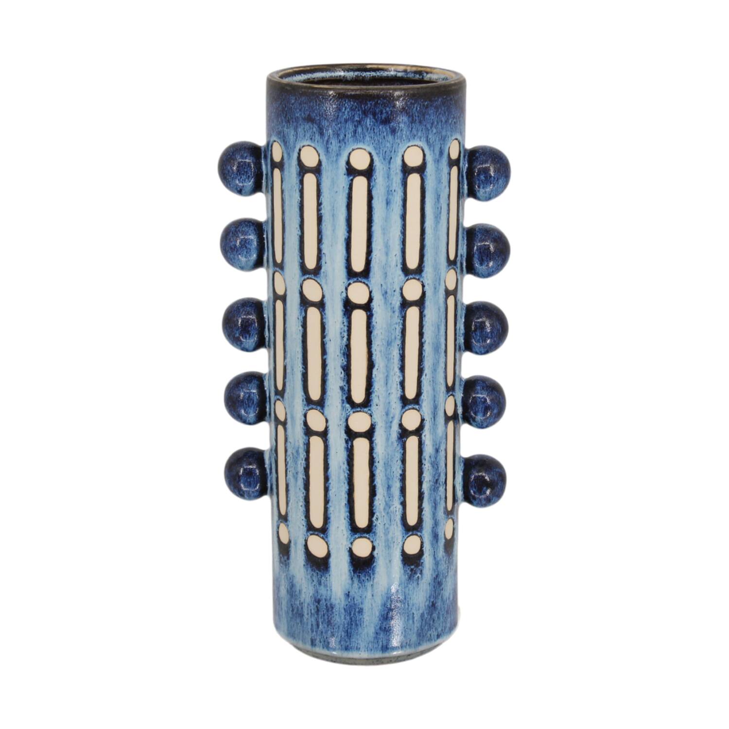 Vase ceramic 19x13x40cm - Blue