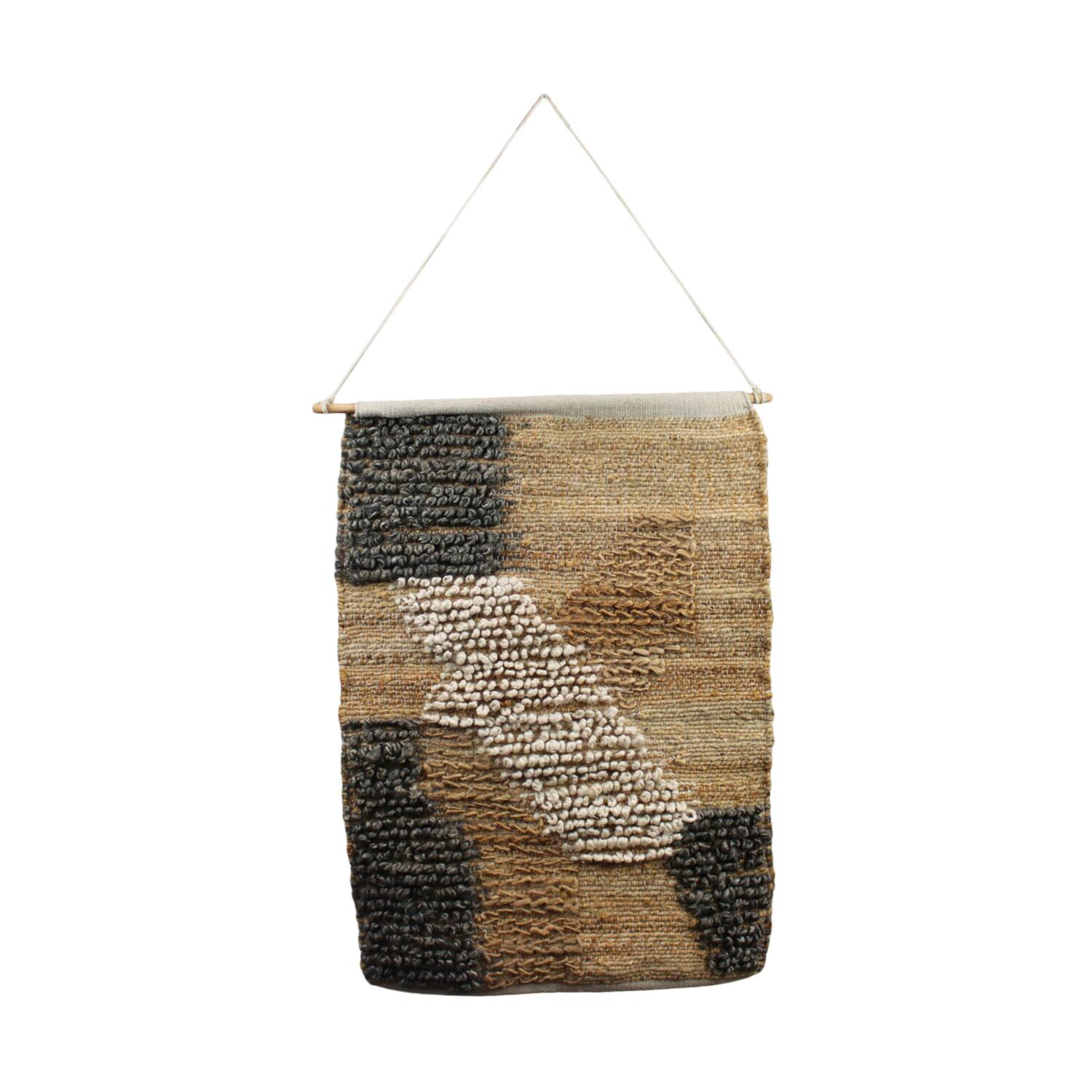 Wall art jute with hanger 58x0.5x78cm