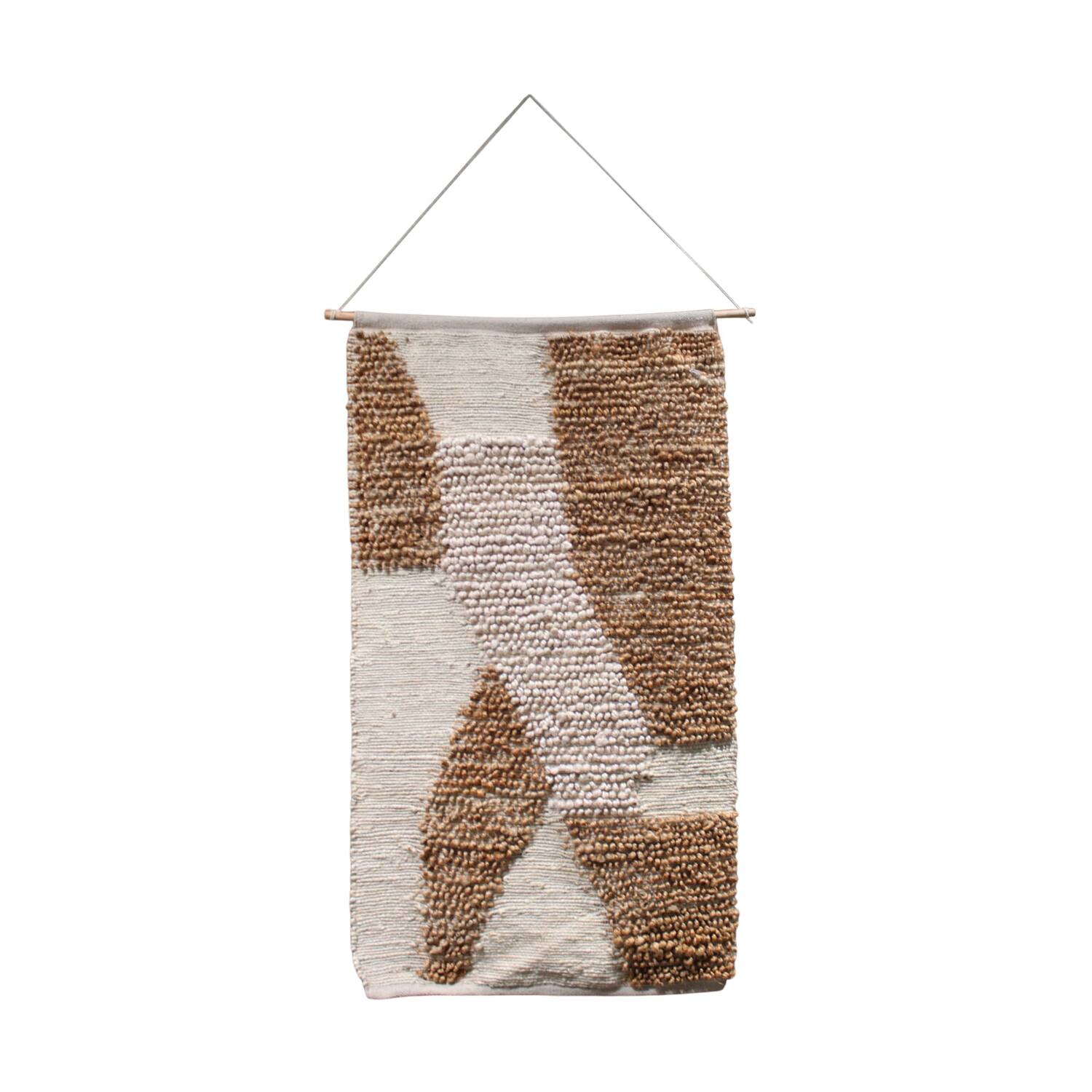 Wall art jute with hanger 78x0.5x118cm - Natural