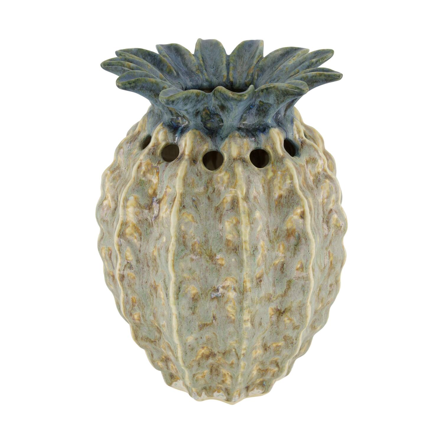 Vase pineapple ceramic 24x24x34cm - Blue