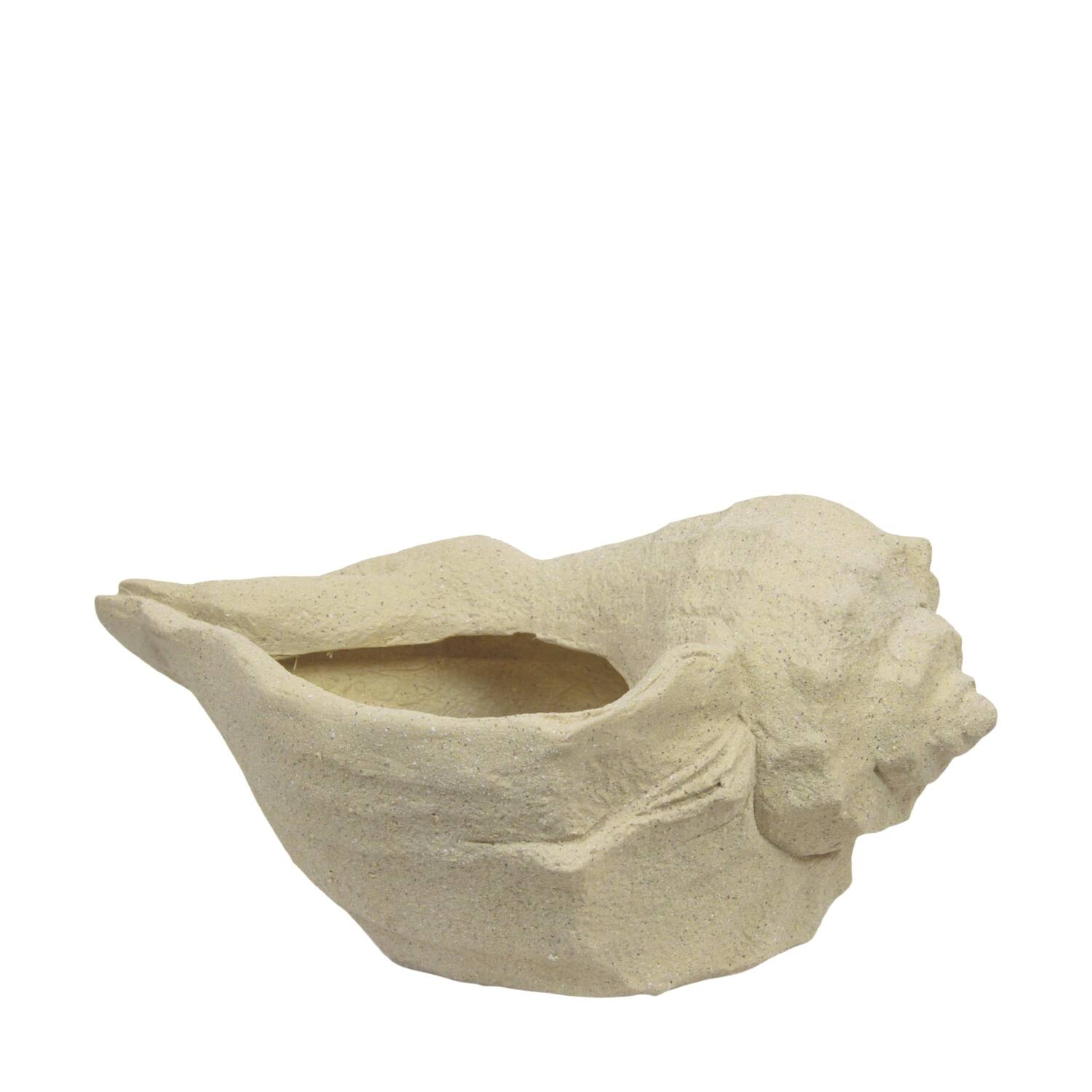Planter seashell magnesium 57x35x27.5cm - Brown