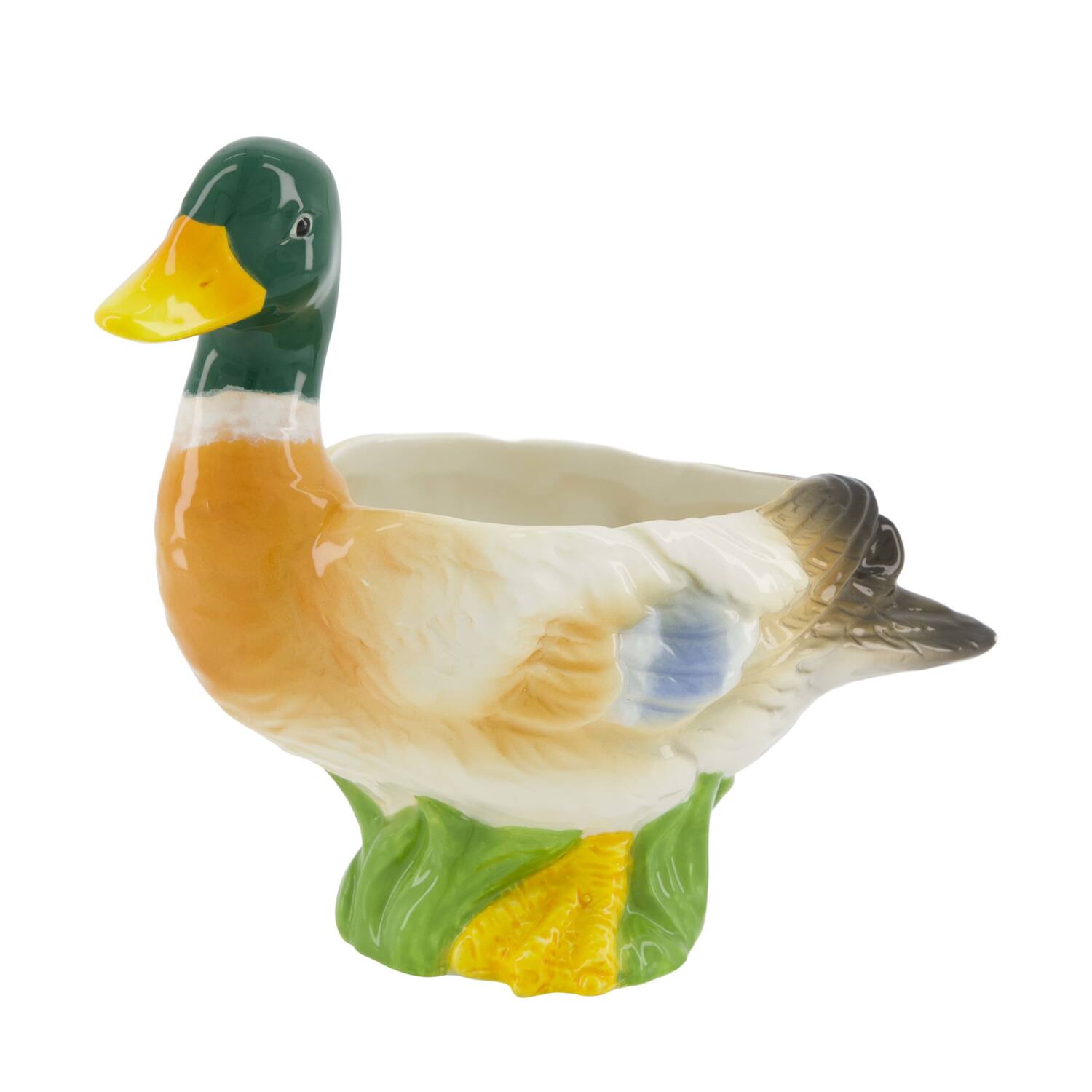 Planter duck ceramic 18.1x8.8x16cm - Multi