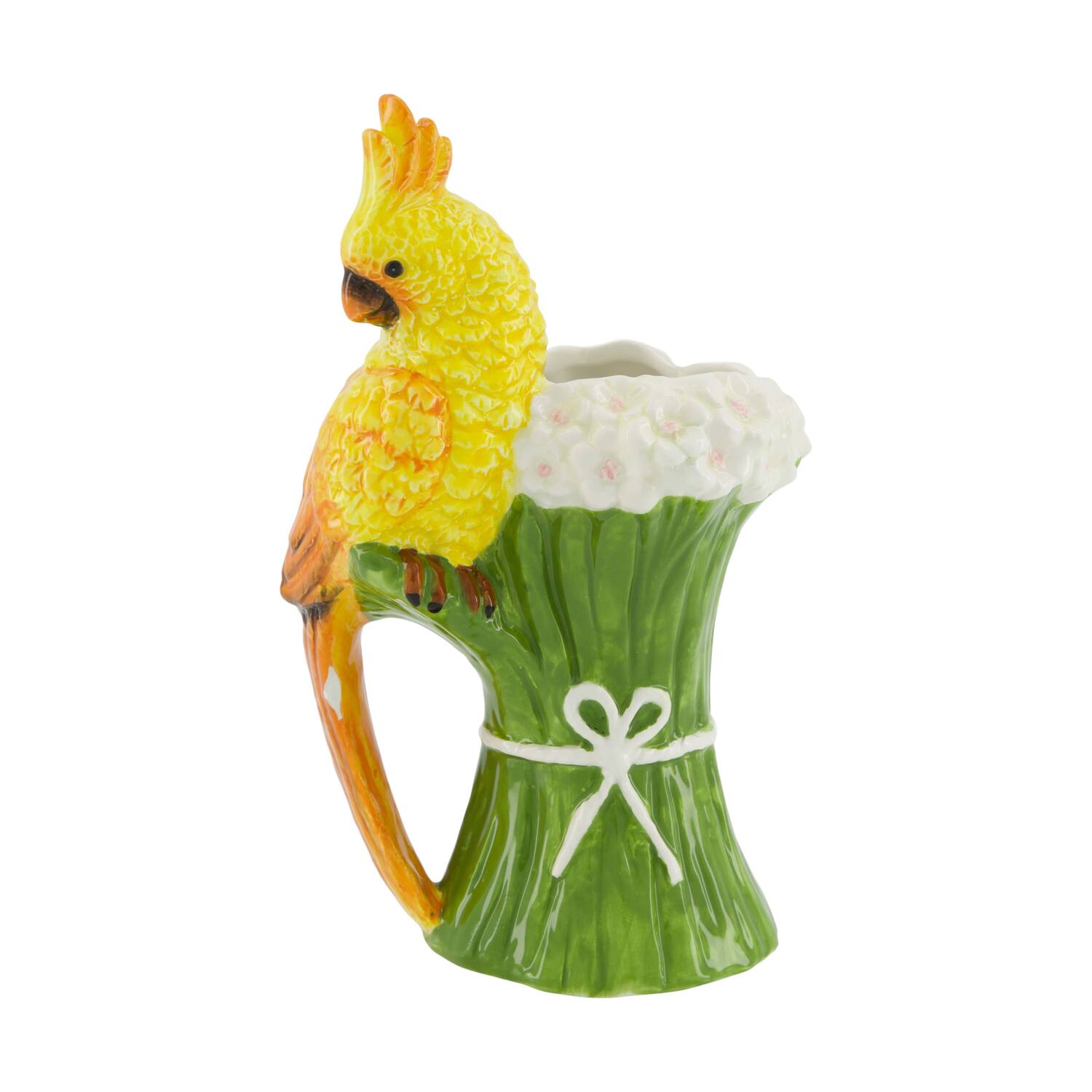 Vase parrot ceramic 13.6x9.8x22.1cm - Multi