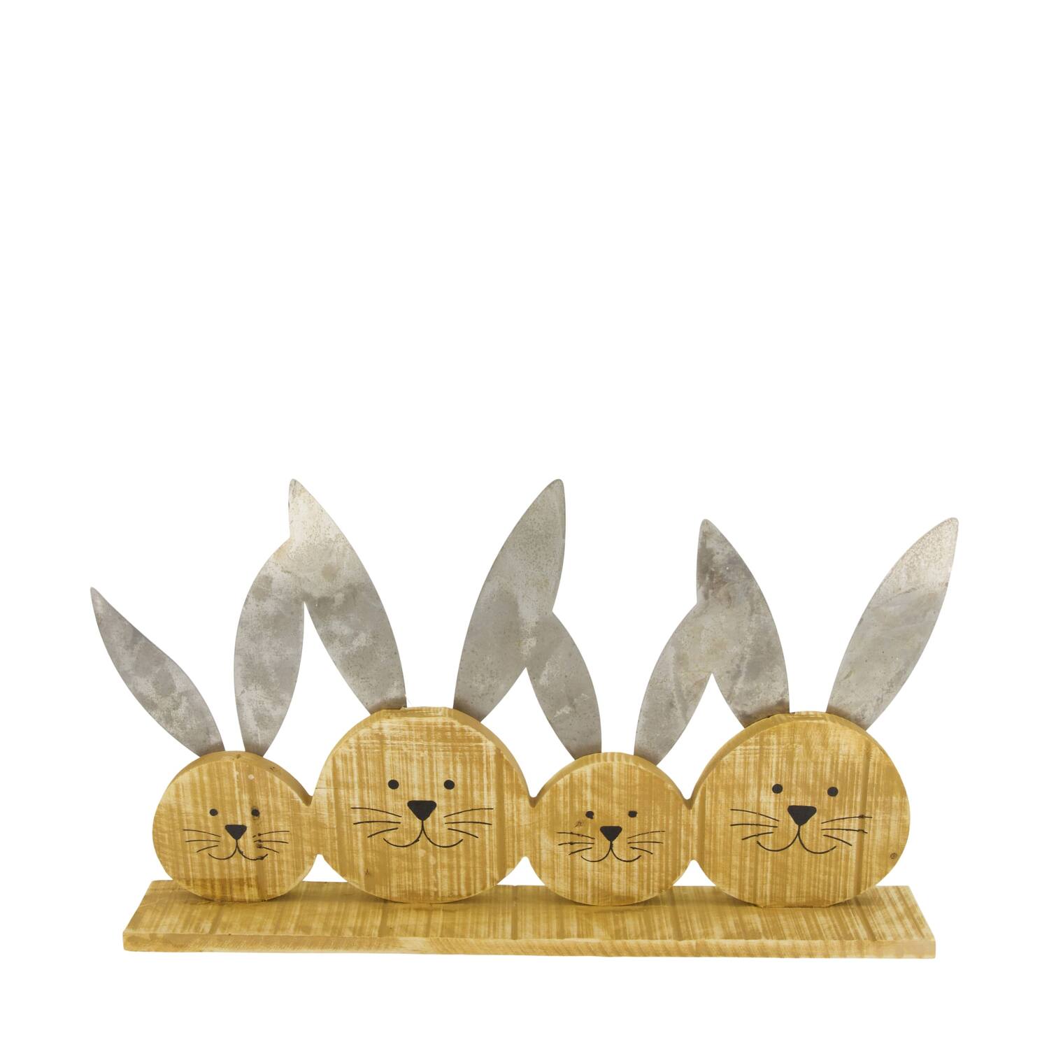 Figurine rabbit pine wood 45x6x26.5cm