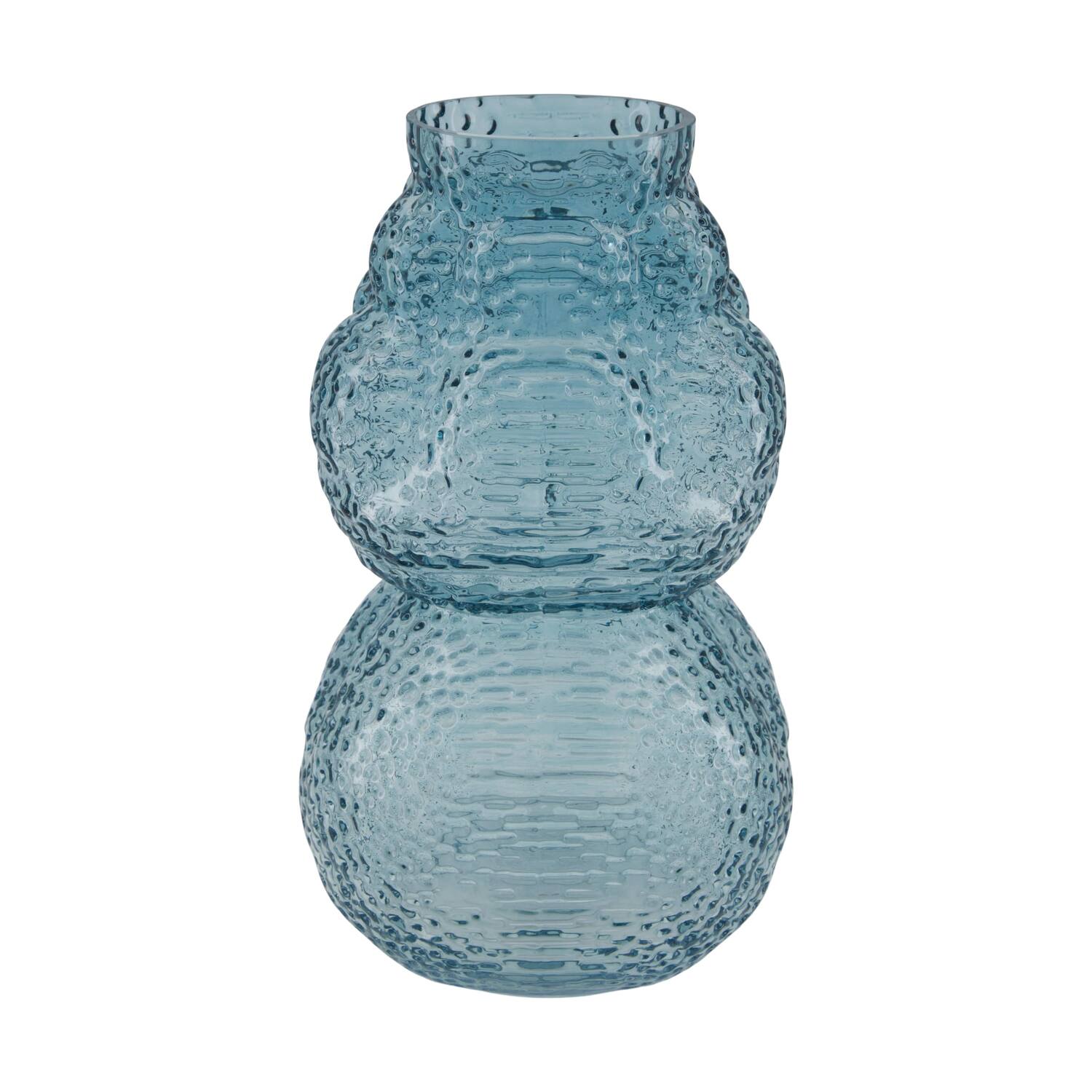 Vase glass 16.5x16.5x27.5cm - Blue