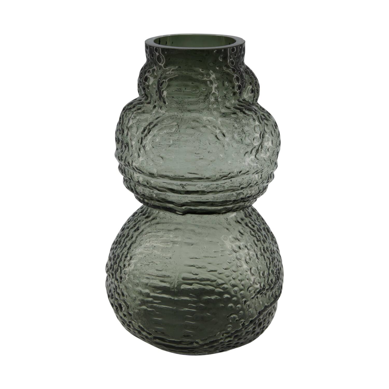 Vase glass 16.5x16.5x27.5cm - Grey