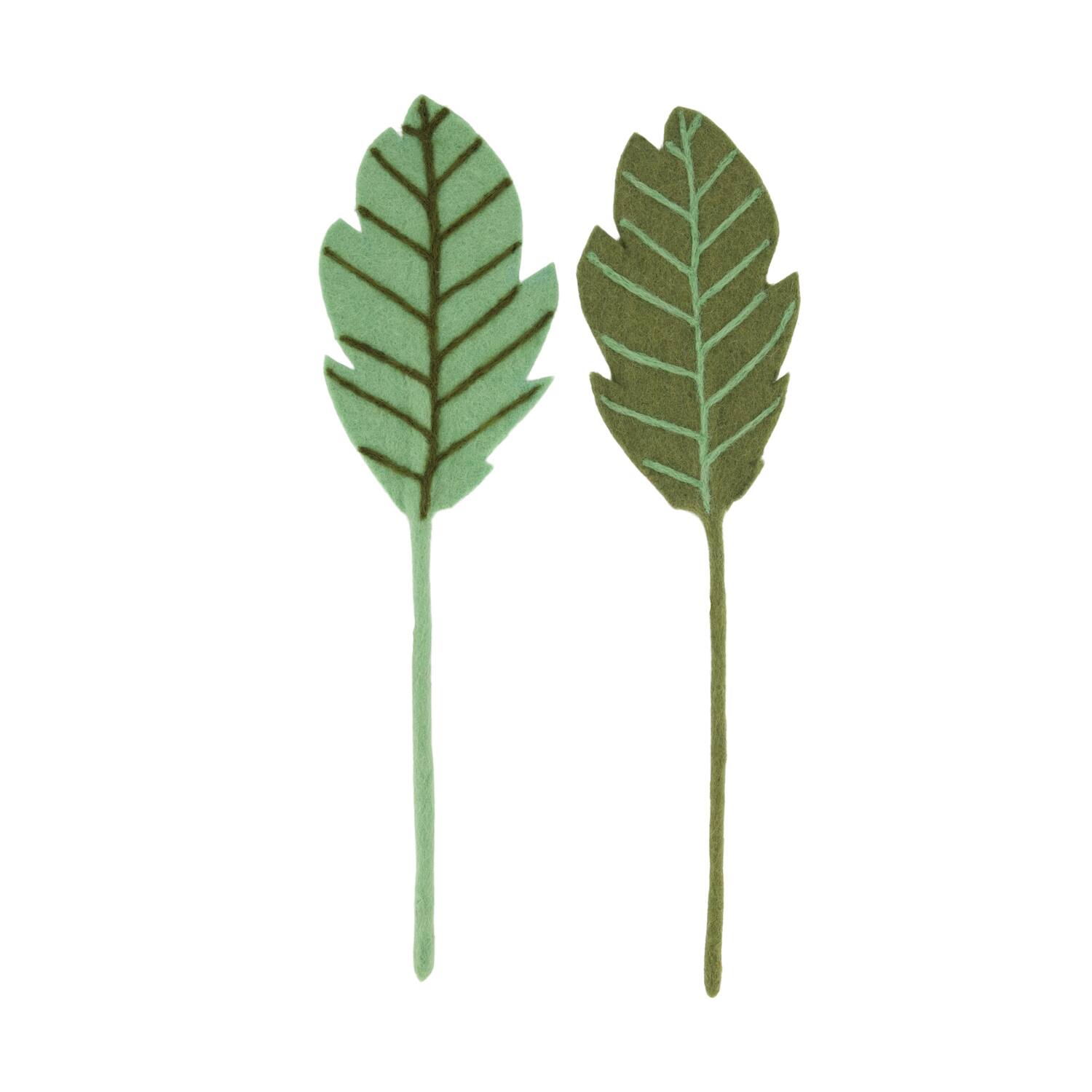 Leaf wool 10x1x35cm C/2