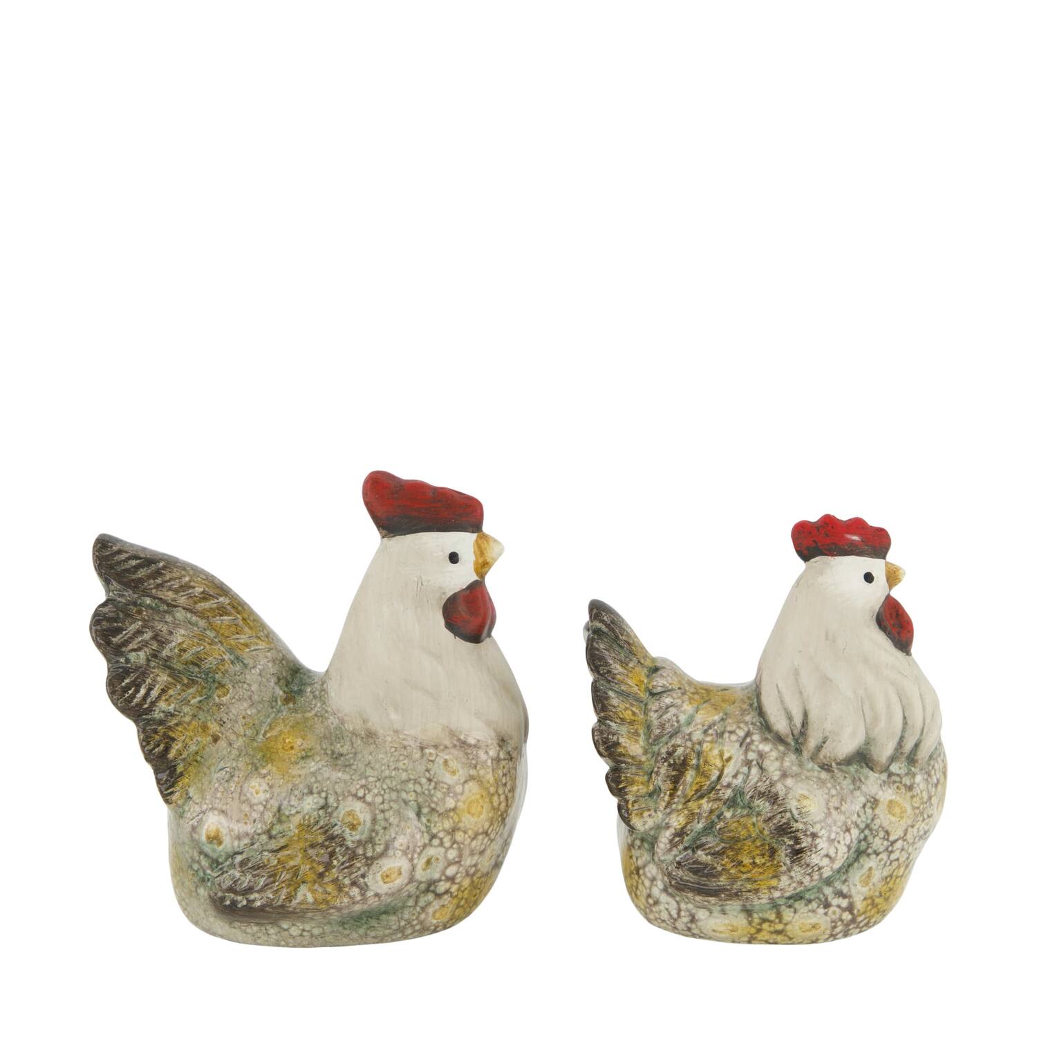 Figurine chicken terracotta 12.6x9.3x13.3cm A/2