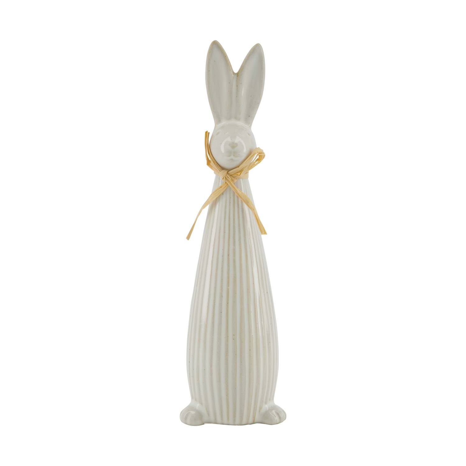 Figurine rabbit porcelain 6.3x6.3x22.2cm - Grey