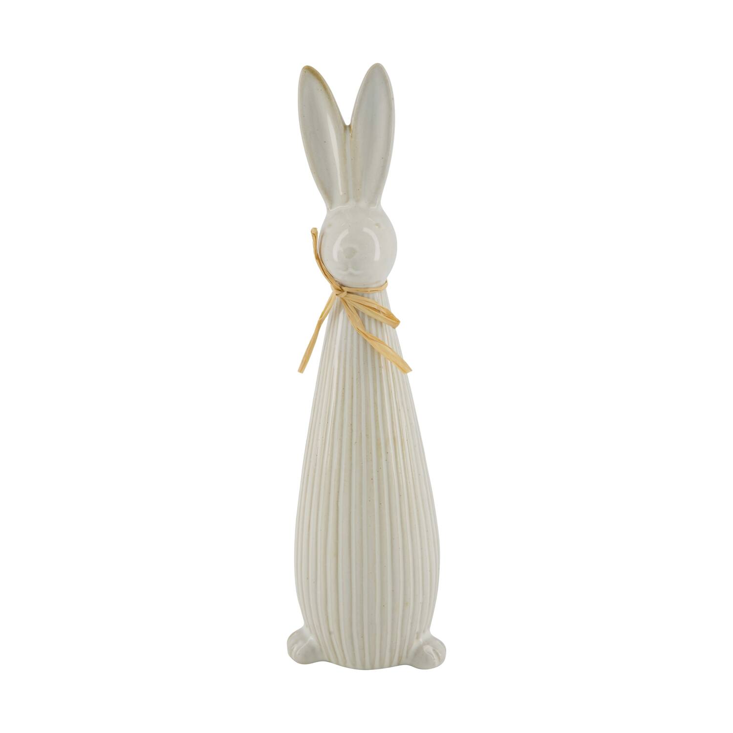Figurine rabbit porcelain 8x7.5x28.2cm - Grey