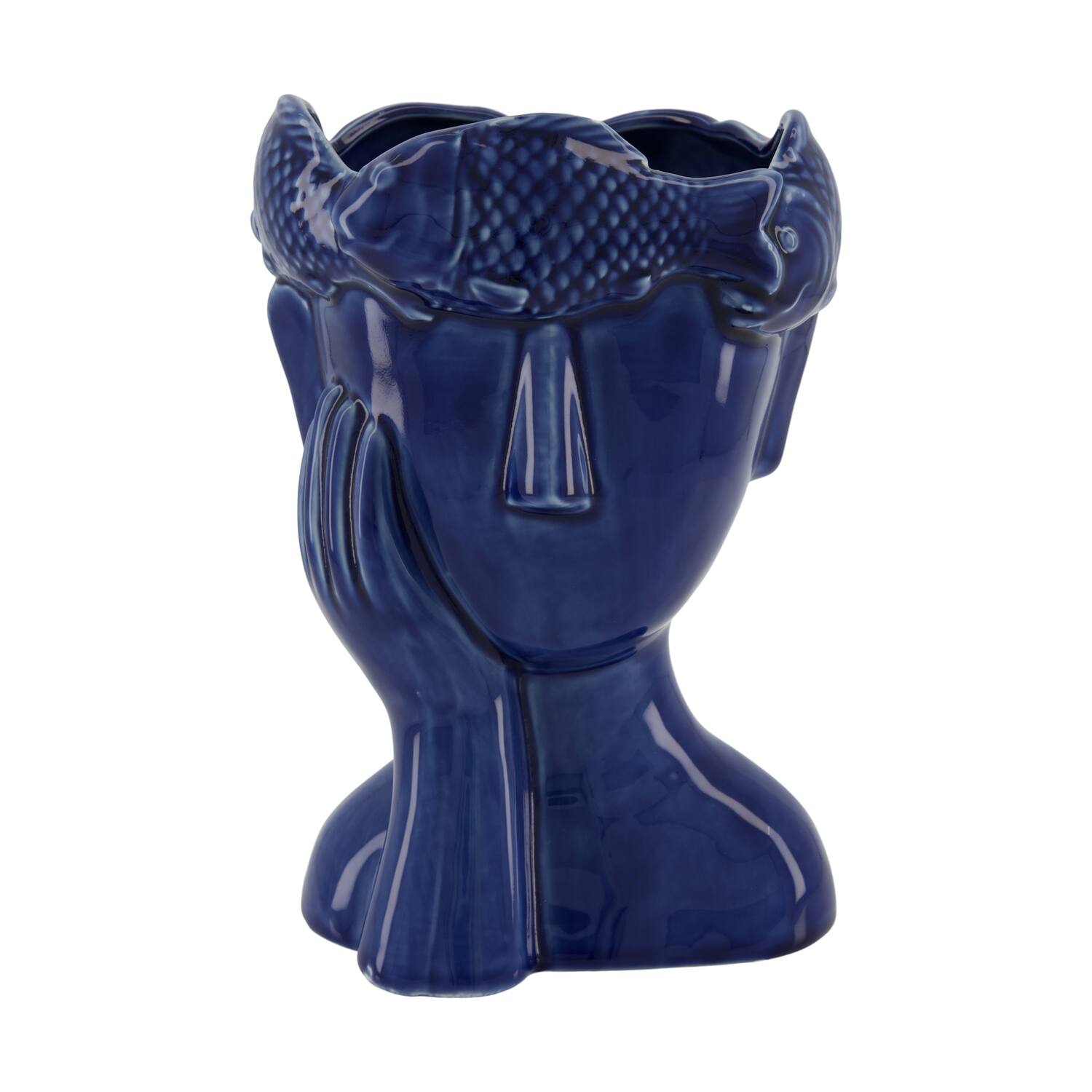 Vase face porcelain 16x15.8x23.3cm