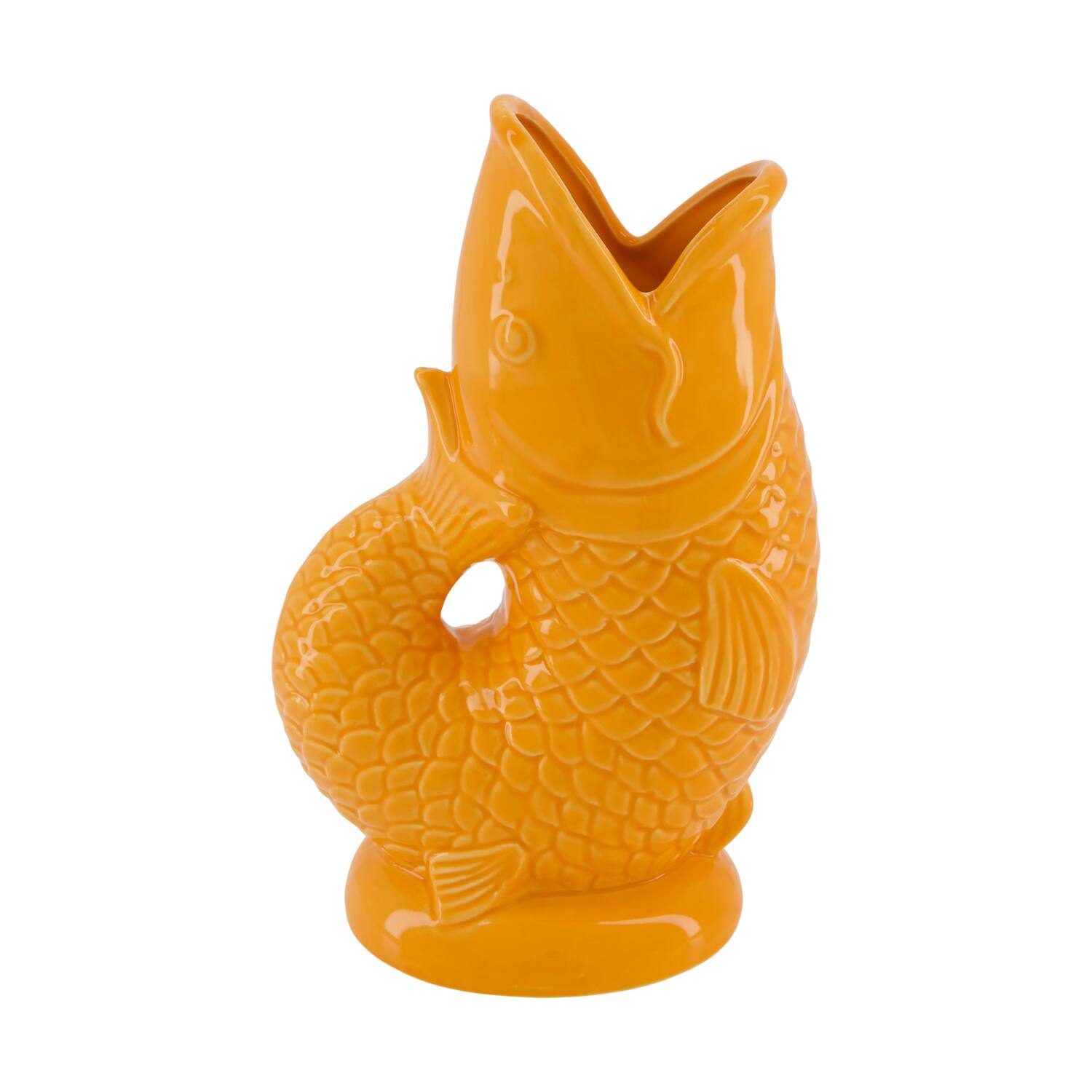 Vase fish porcelain 16.5x11x25.8cm - Orange