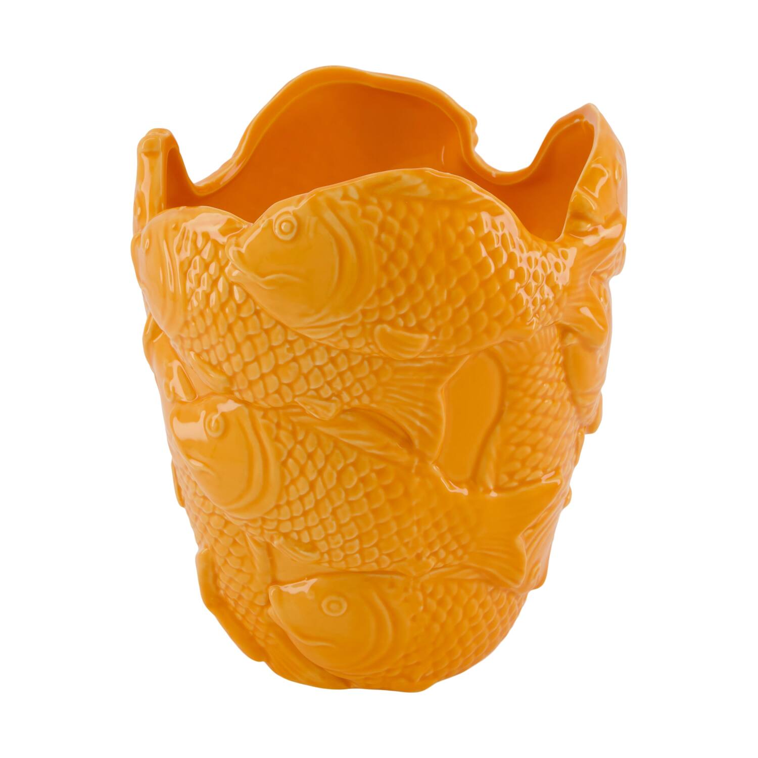Planter fish porcelain 19x18.5x22.2cm - Orange