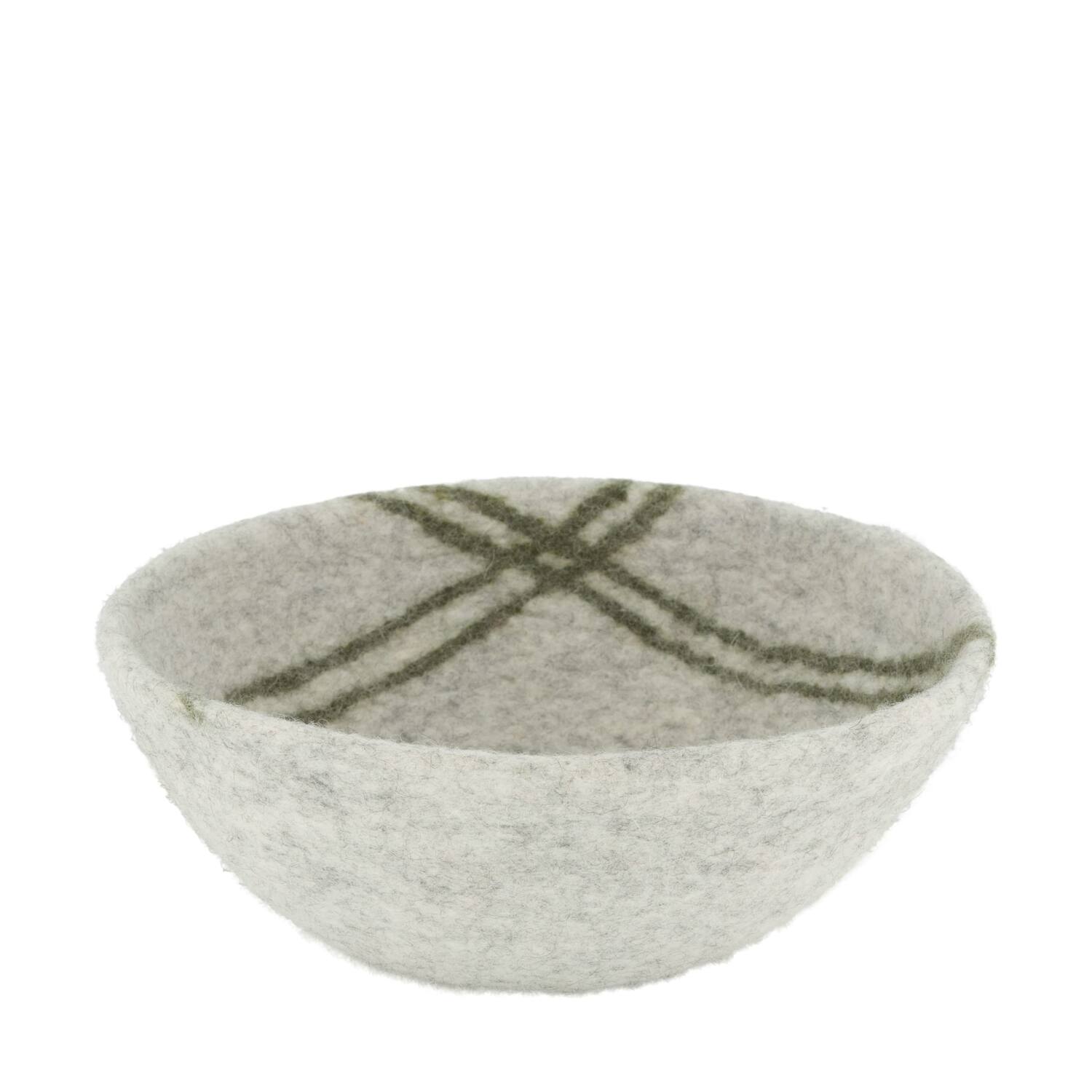 Bowl wool 26x26x11cm - Grey