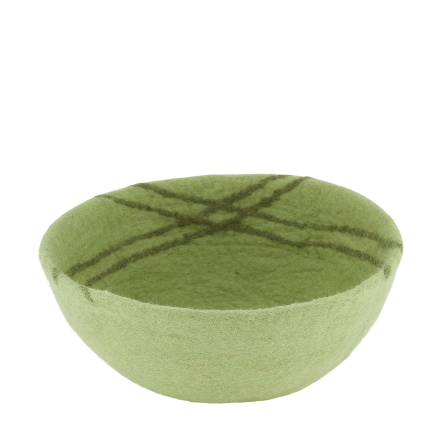 Basket round wool 26x26x11cm