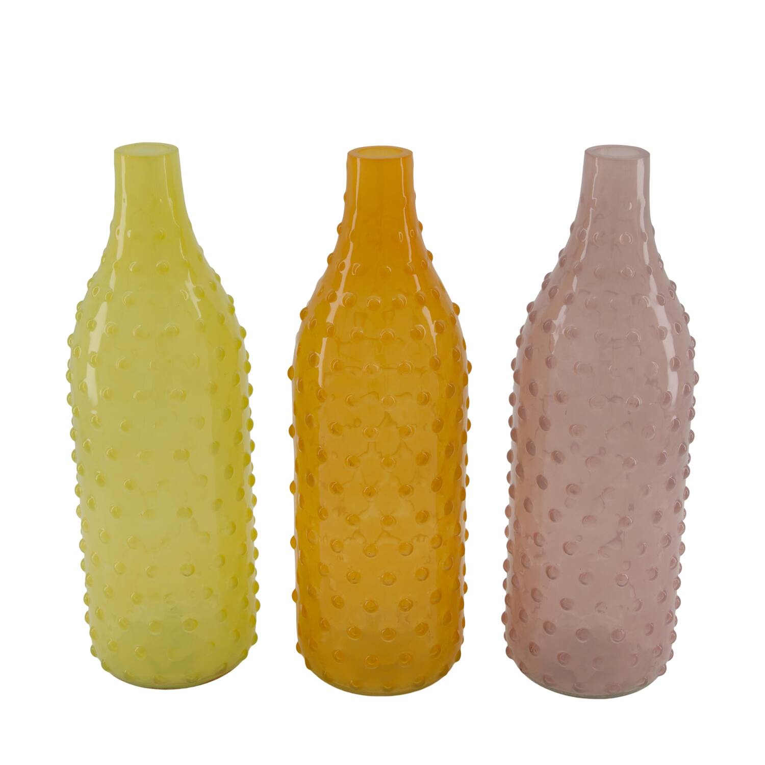 Vase glass 9x9x28cm  - Multi