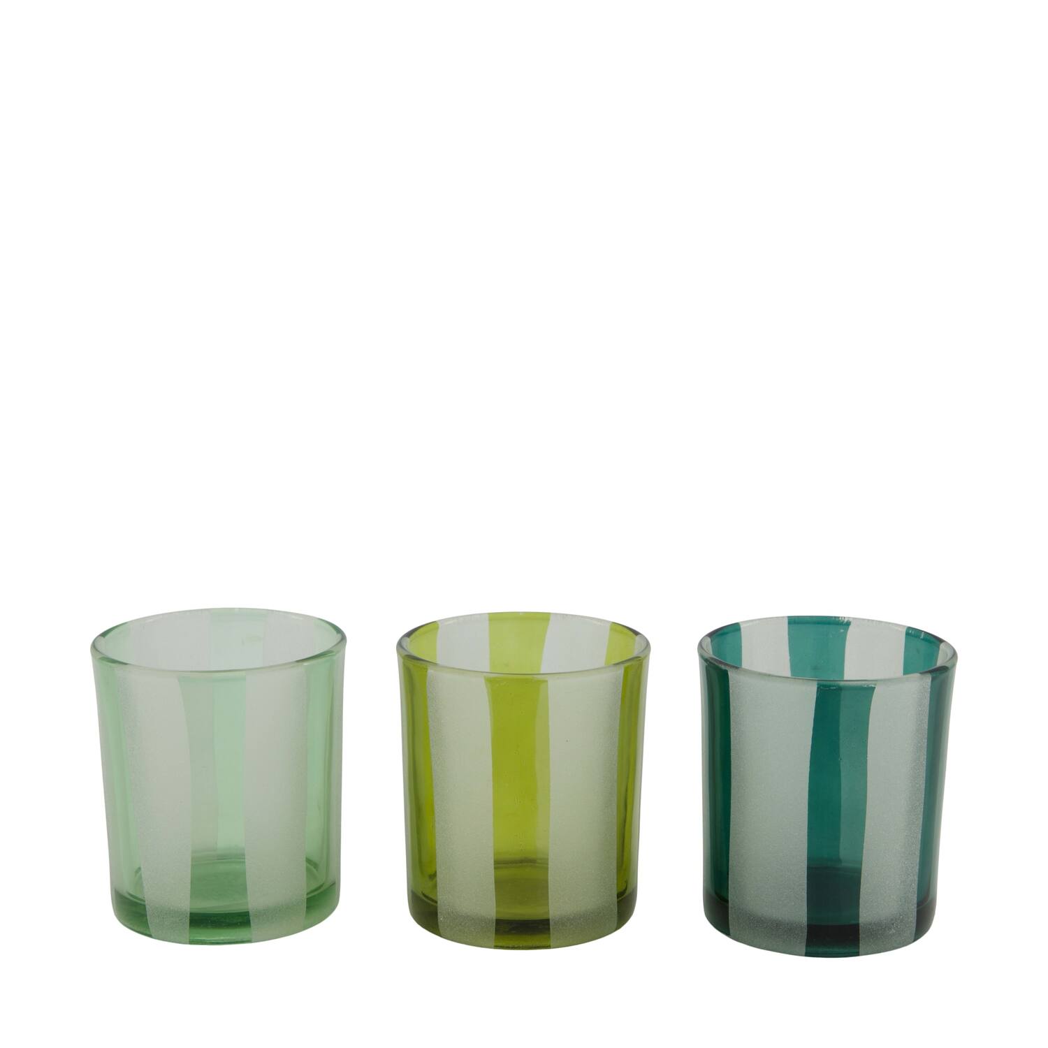 Tealight holder glass 7x7x8cm  - Green
