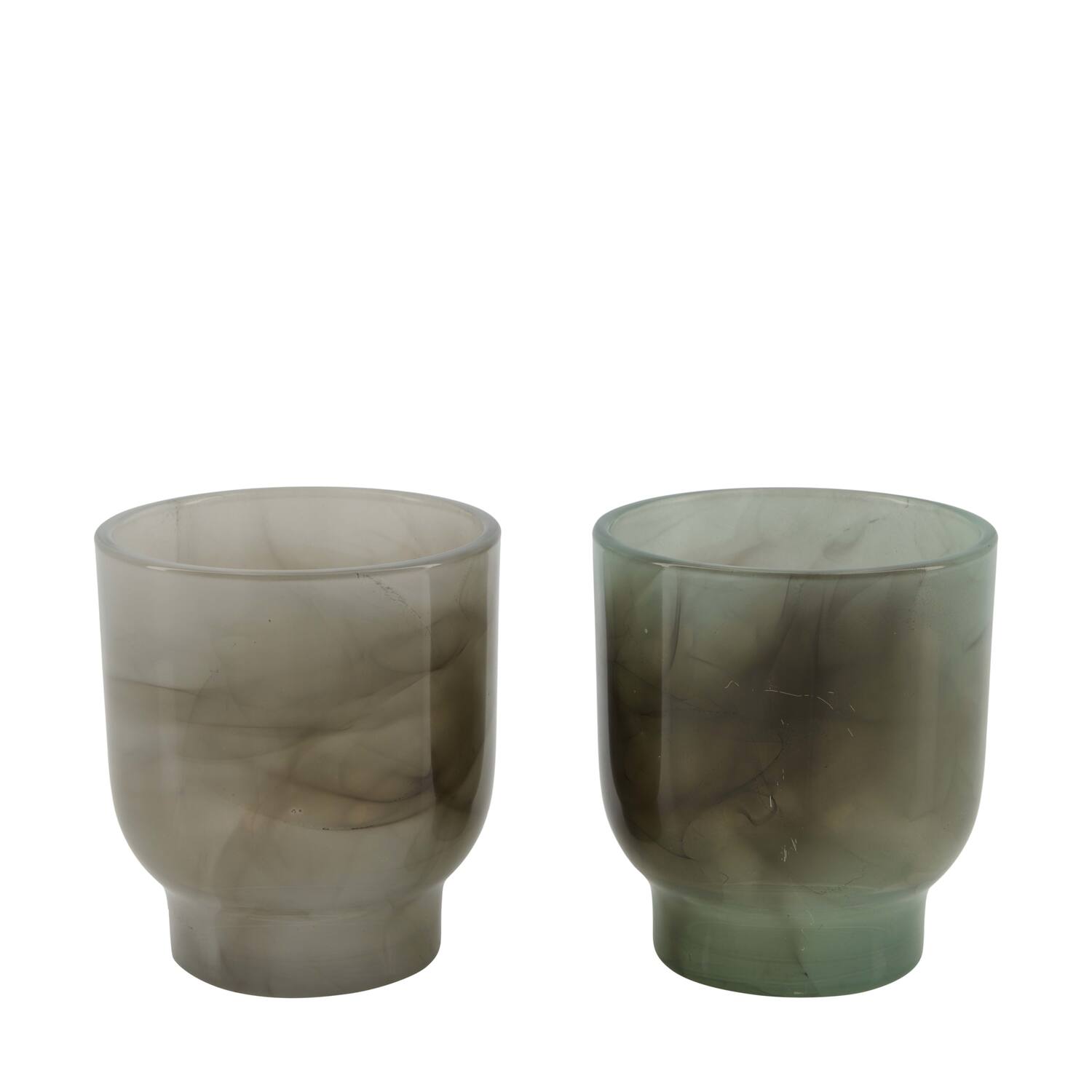 Tealight holder glass 9x9x10cm - Multi