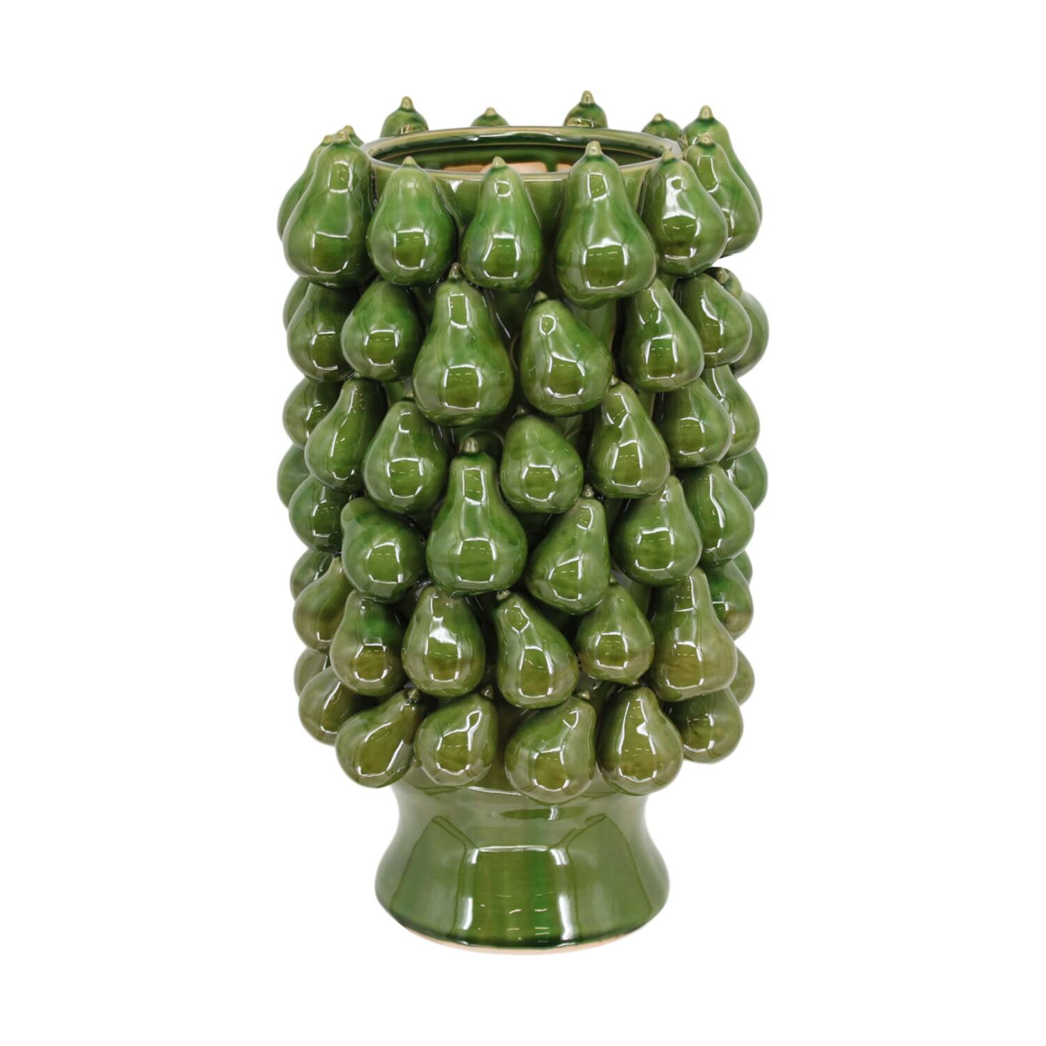 Vase pears ceramic 26.7x26.7x40cm - Green