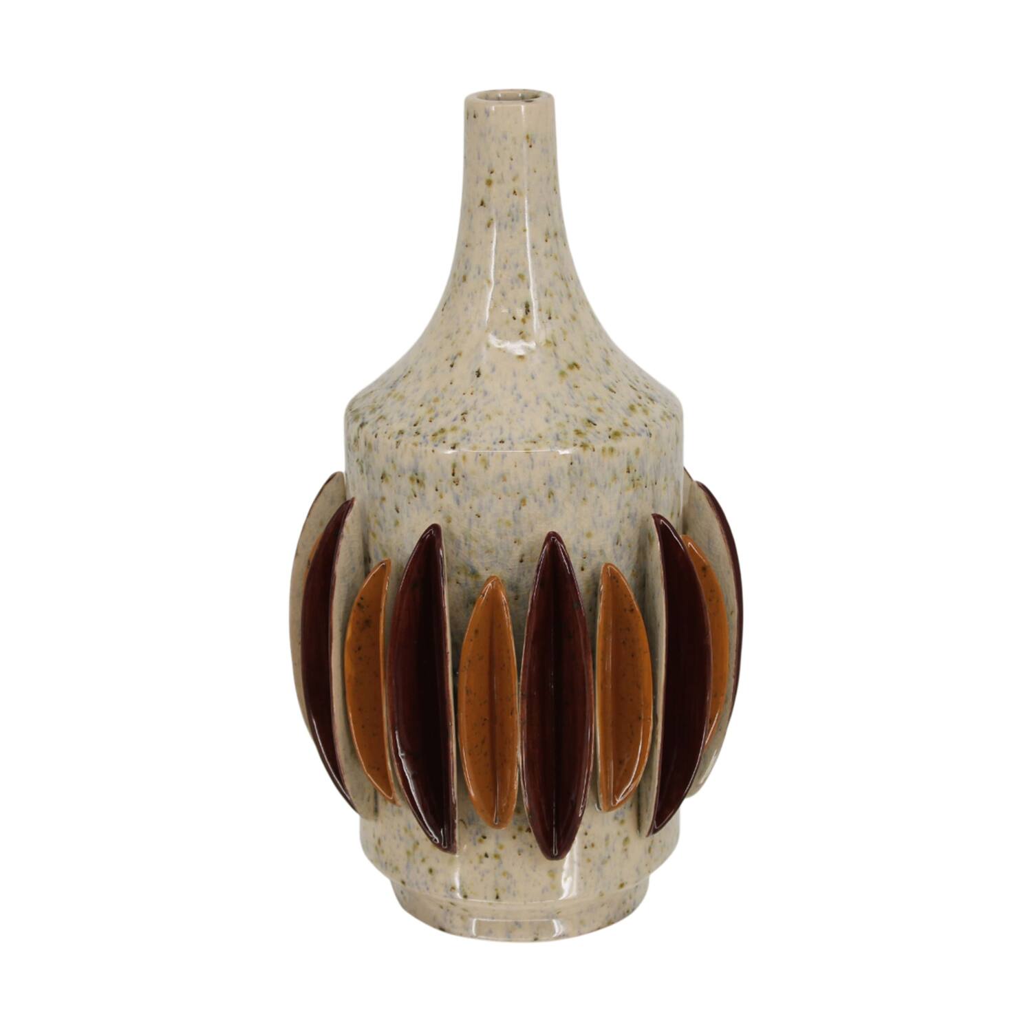 Vase shells ceramic 22.5x22.5x41cm - Multi