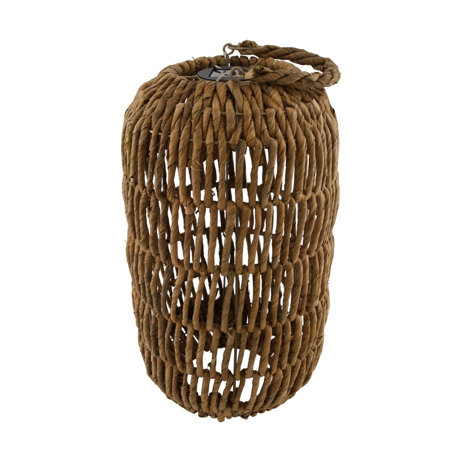 Lantern solar banana leaves nature 23x23x43cm