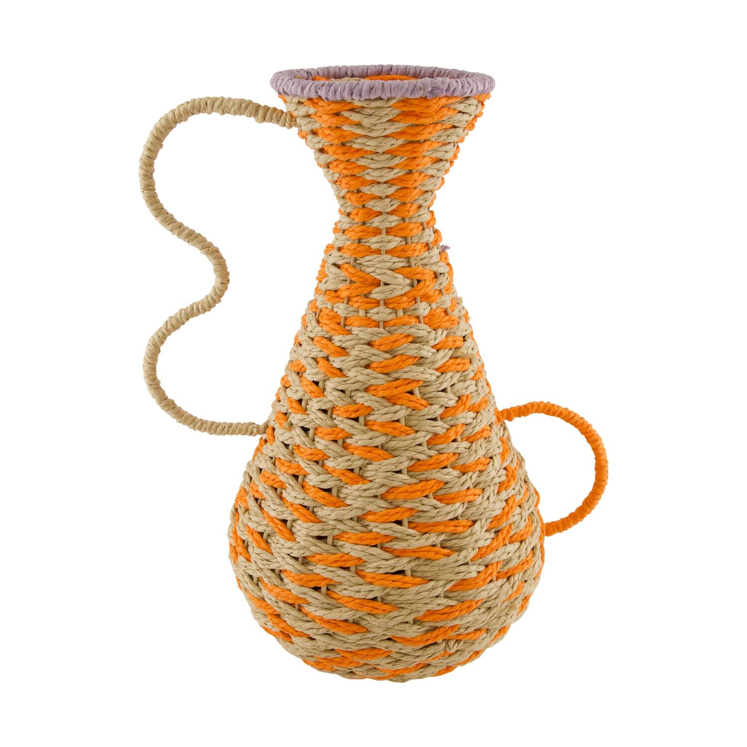 Vase paper rope 34x26x47cm - Orange