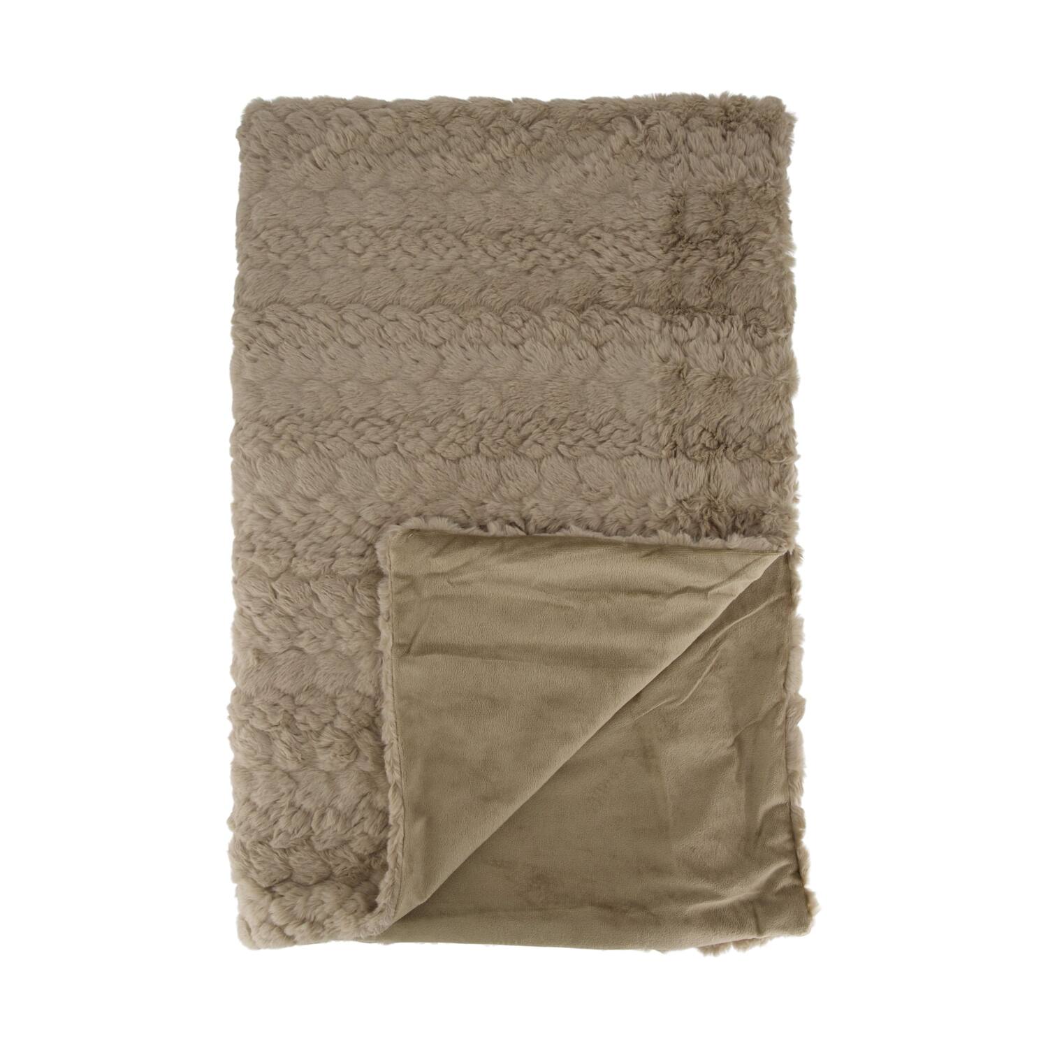 Plaid honeycomb polyester 170x130x2cm