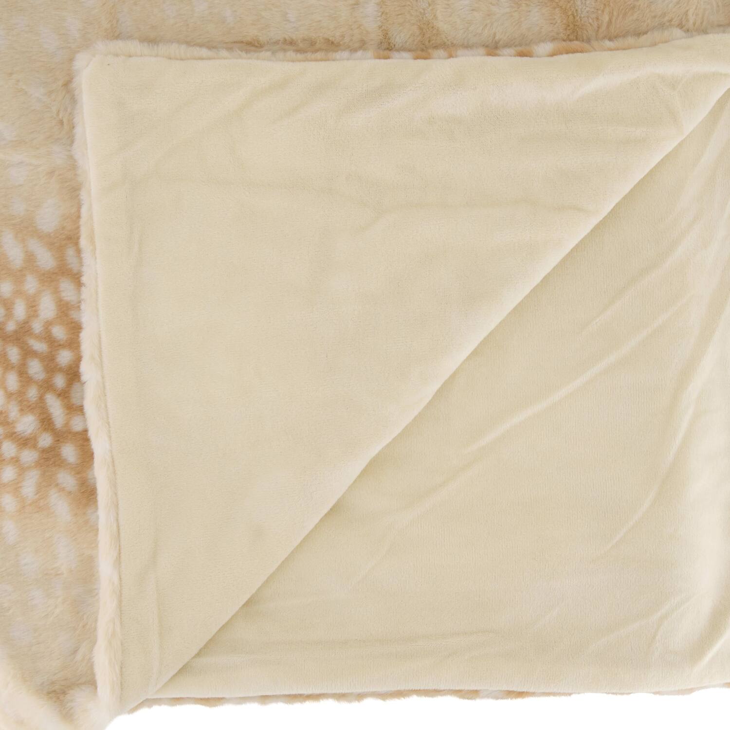 Plaid deer fur polyester 170x130x2cm