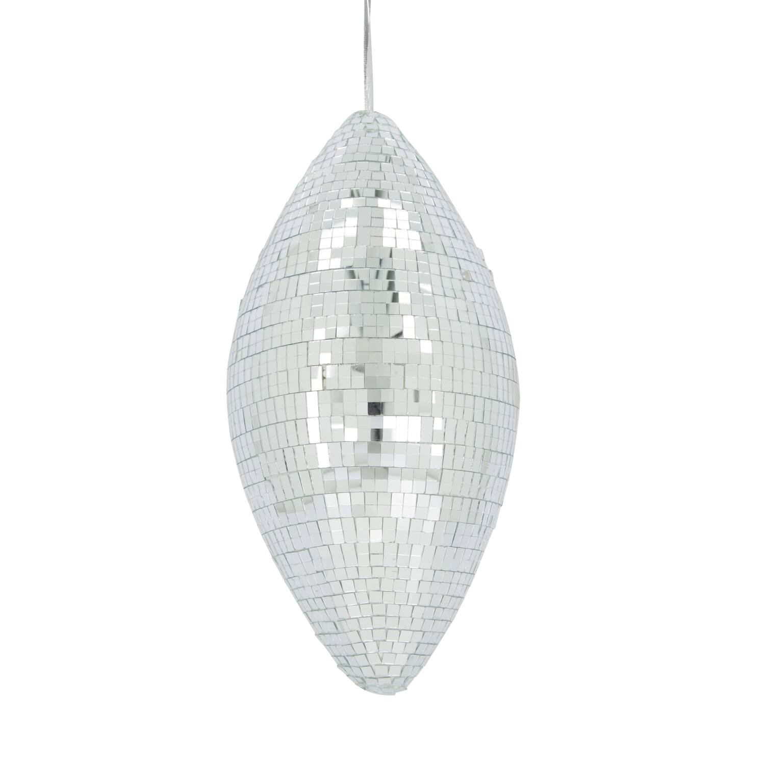 Hanger oval disco foam with hanger 17.5x17.5x38cm - Silver