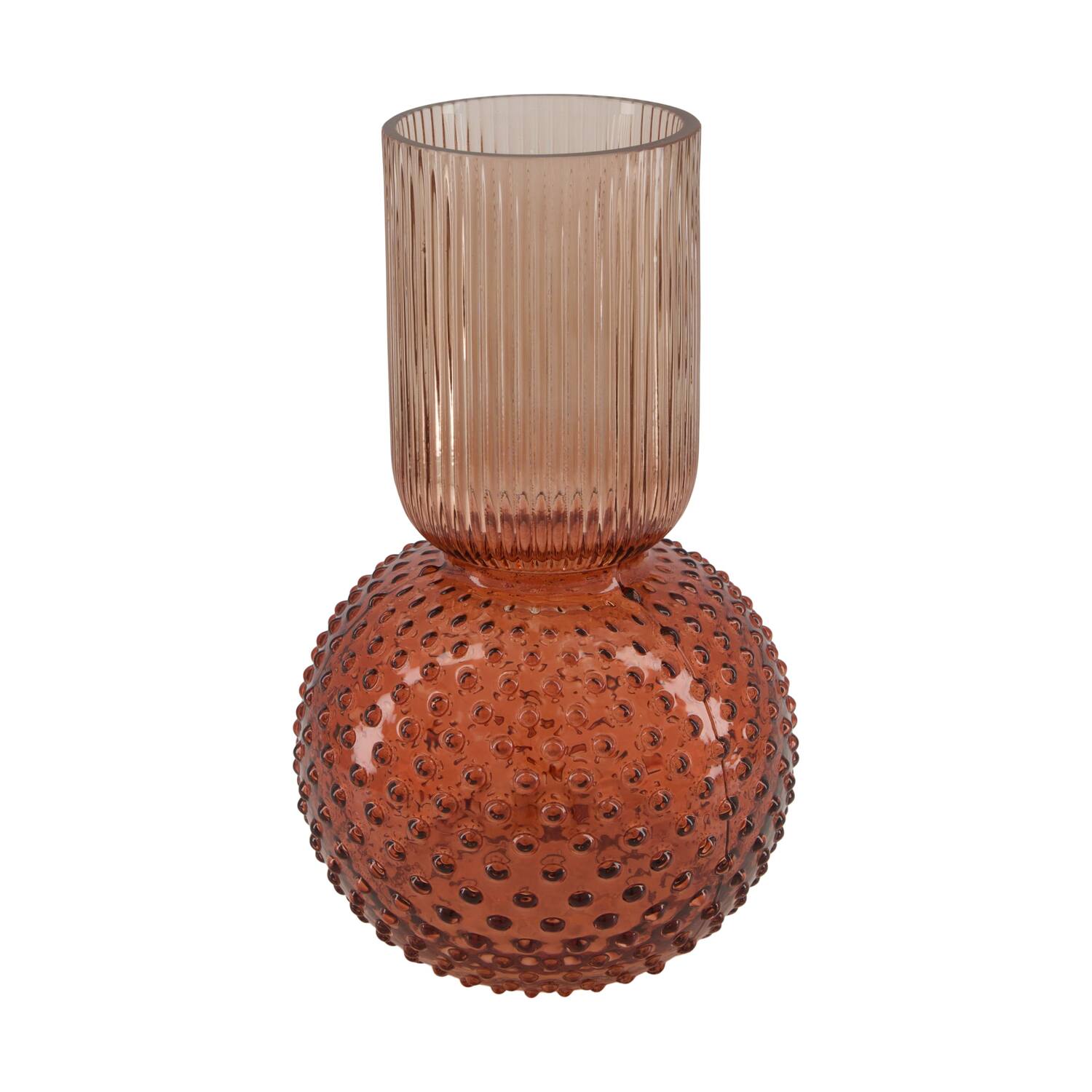 Vase glass 15x15x25cm